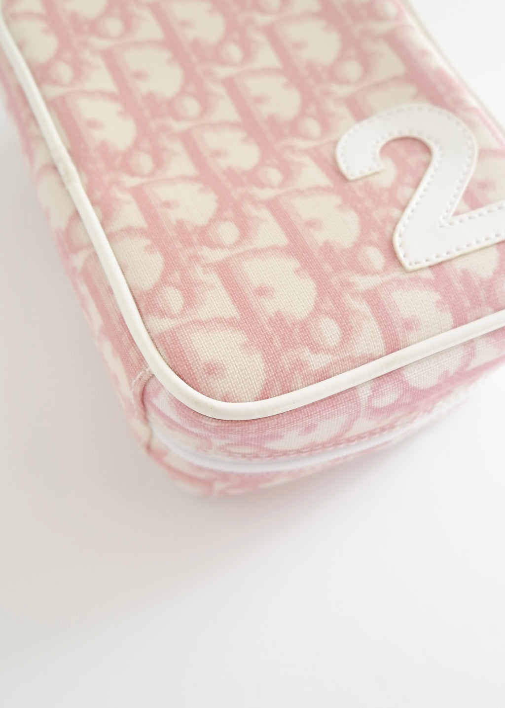Authentic Preowned Vintage Dior Pink Trotter Wrist Pouch