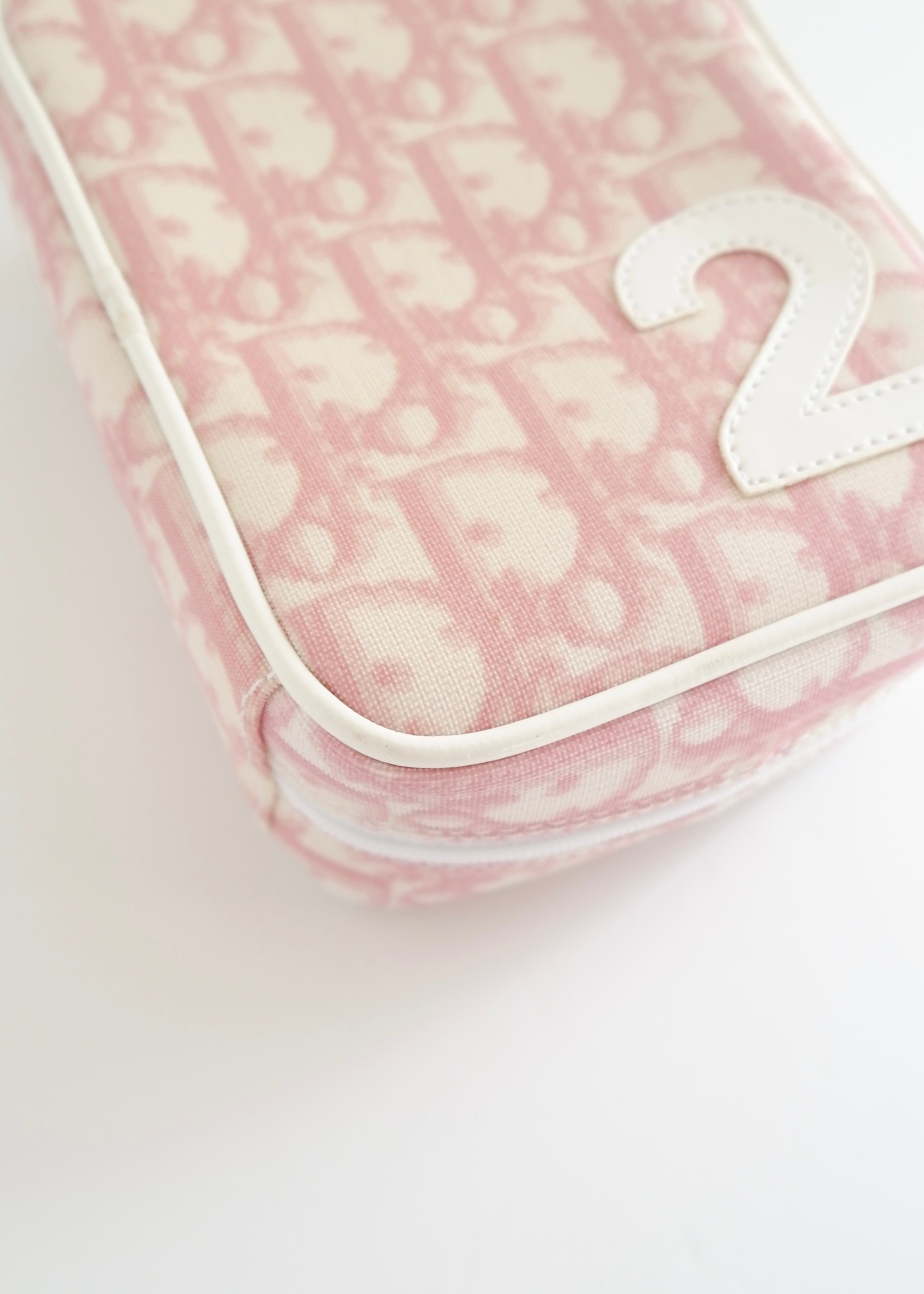 Authentic Preowned Vintage Dior Pink Trotter Wrist Pouch