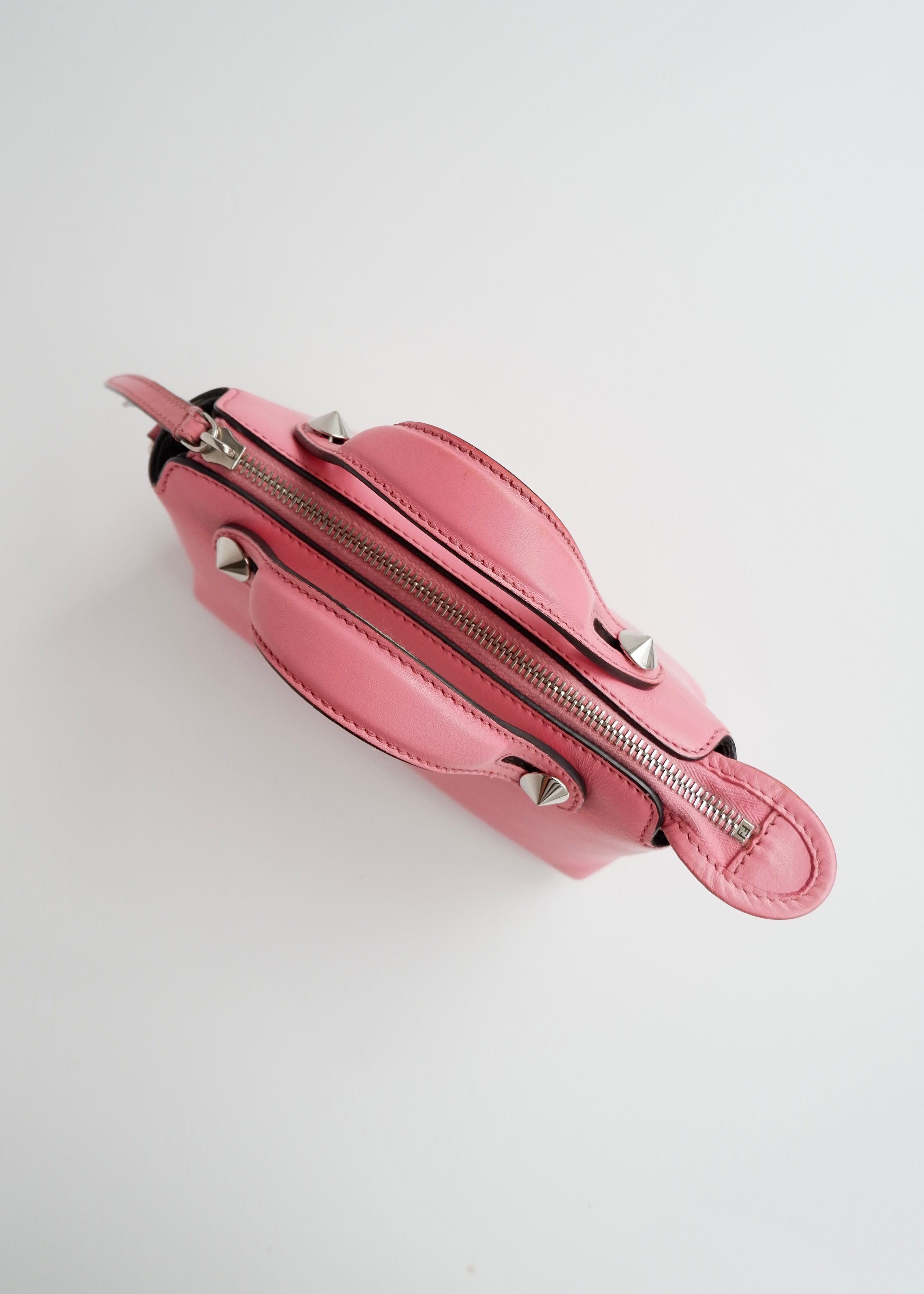 Authentique sac Fendi Mini By The Way en cuir rose d'occasion