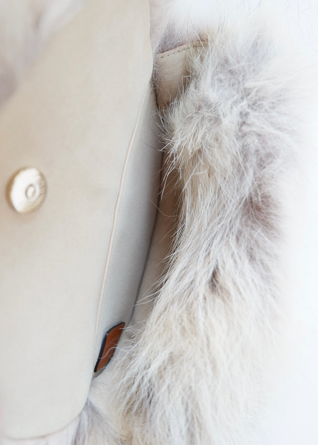 Preowned Chloé Brown Leather/ Fur Georgia Belt Bag