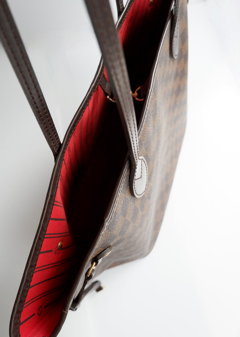 Preowned Louis Vuitton Damier Ebene Neverfull MM