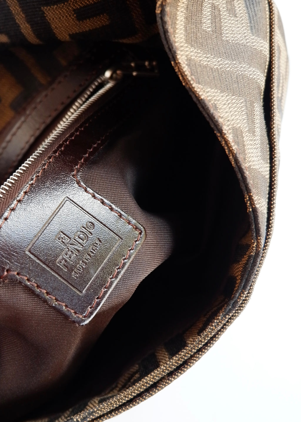 Authentic Preowned Fendi Brown Zucca Shoulder Bag