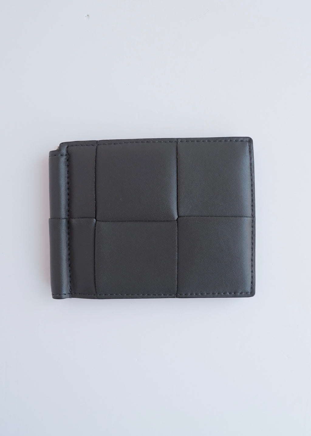 Portefeuille Bottega Veneta Cassette en cuir gris authentique d'occasion