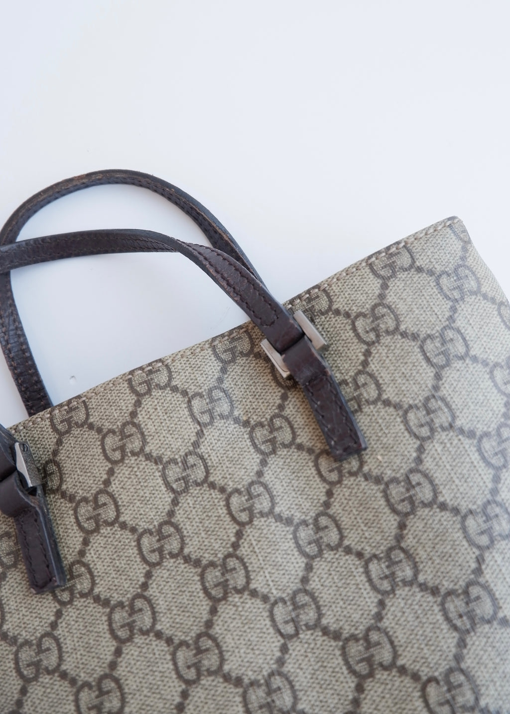 Authentic Preowned Gucci Brown GG Canvas Top Handle Handbag