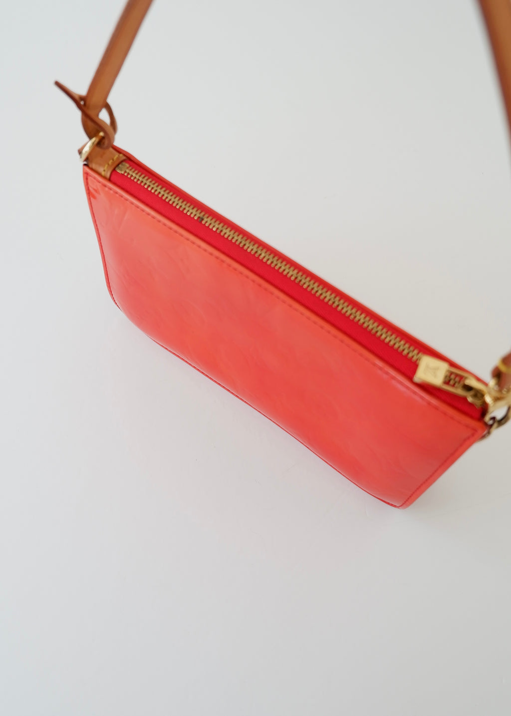 Authentic Preowned Louis Vuitton Red Vernis Lexington Pochette Shoulder Bag