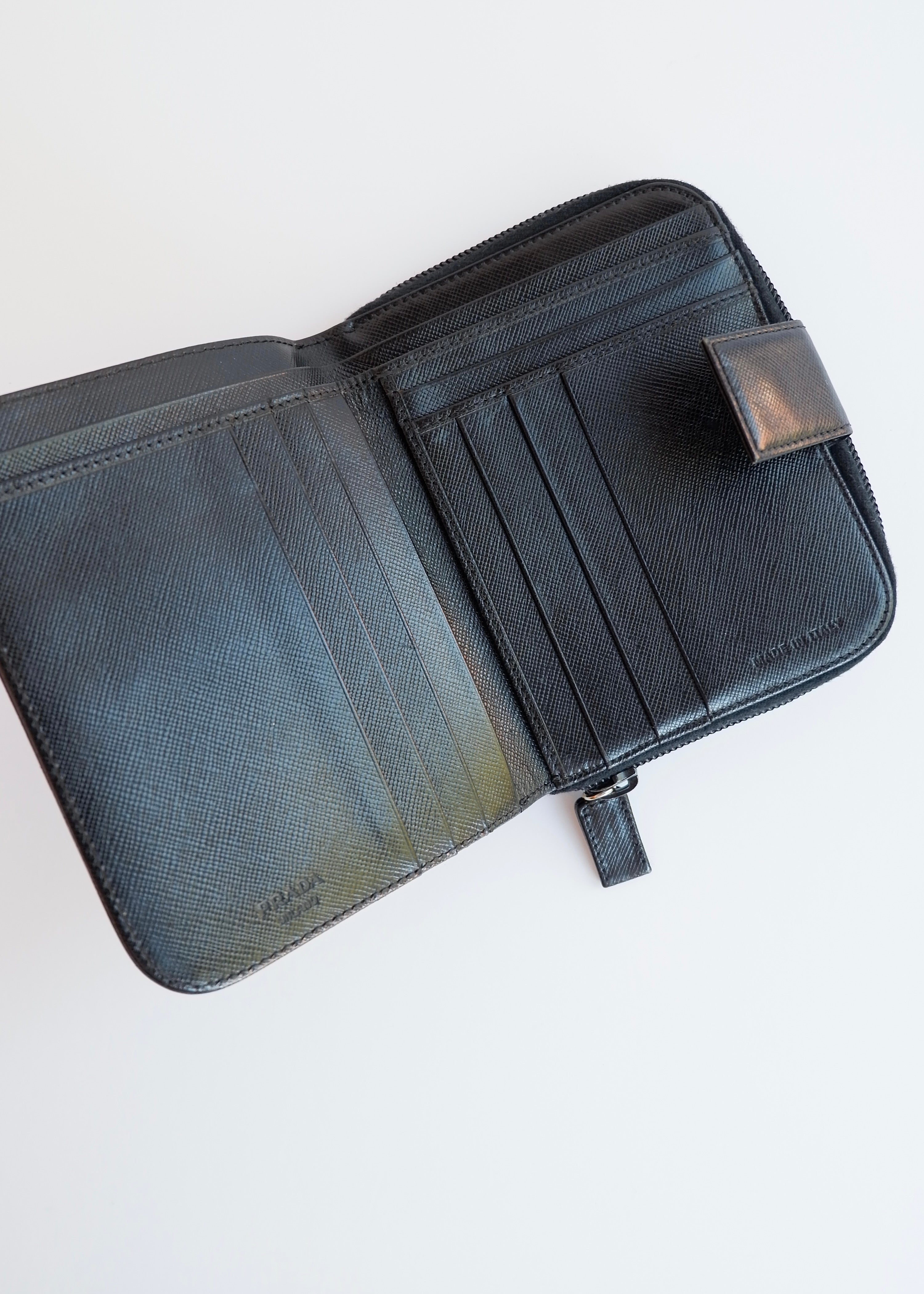 Authentic Preowned Prada Black Saffiano Leather Bi-Fold Wallet