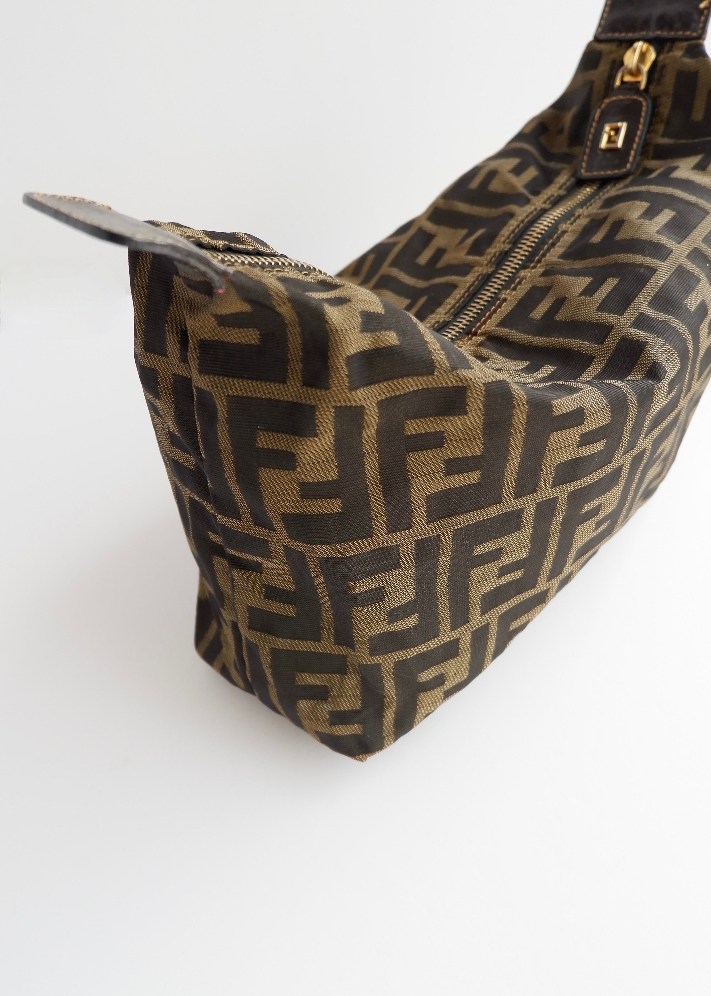 Authentic Preowned Vintage Fendi Brown Zucca Pouch