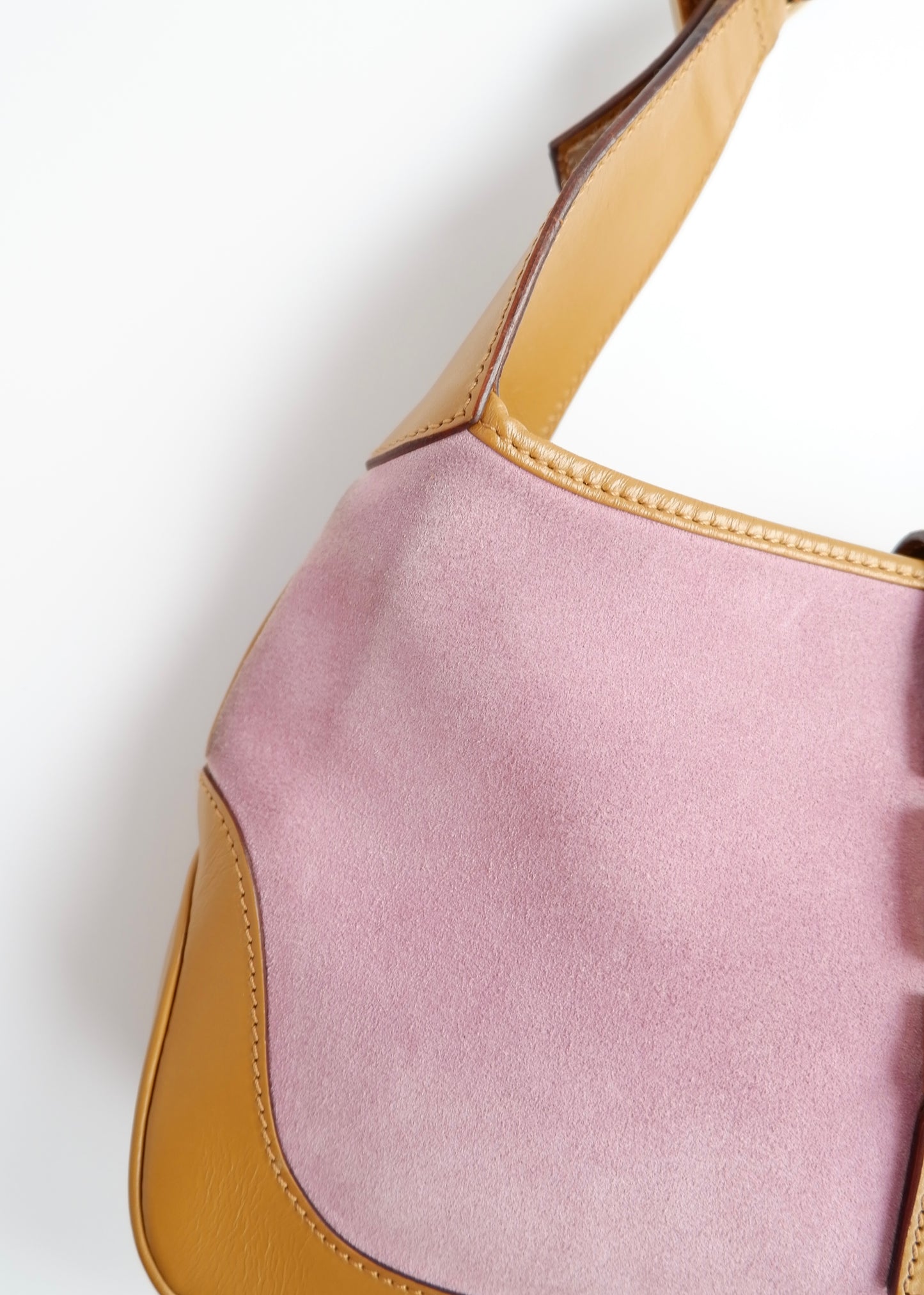 Authentic Preowned Gucci Purple/Tan Suede/Leather Jackie Shoulder Bag