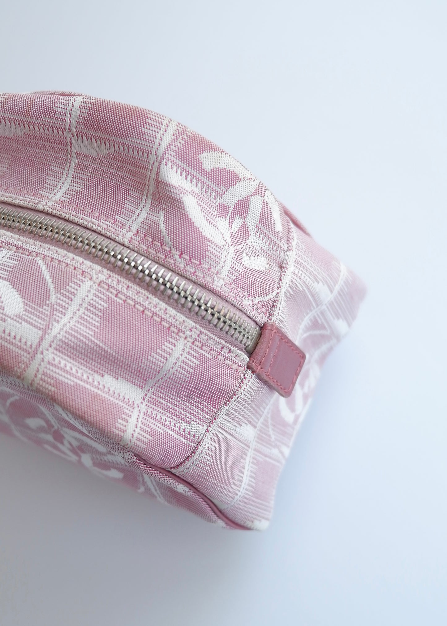 Authentic Preowned Chanel Pink Nylon New Travel Line Shoulder Bag