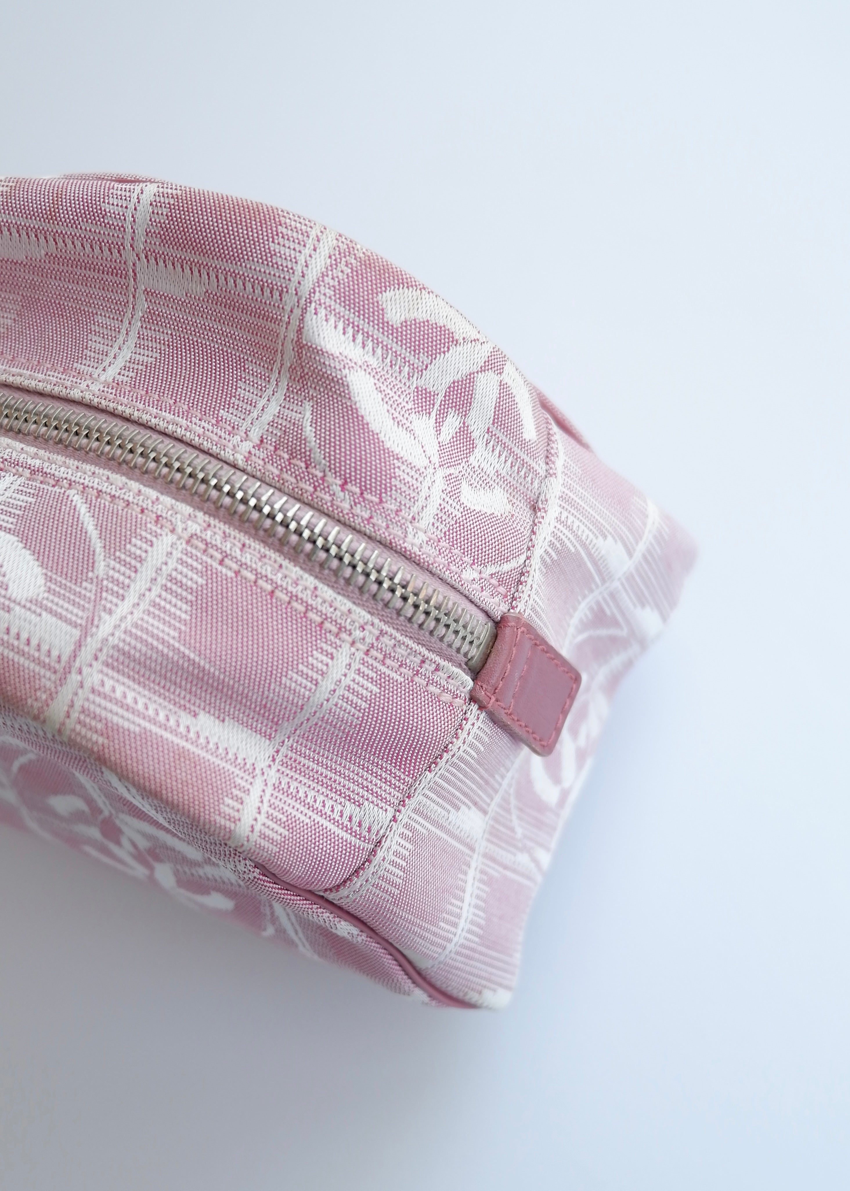 Authentic Preowned Chanel Pink Nylon New Travel Line Shoulder Bag