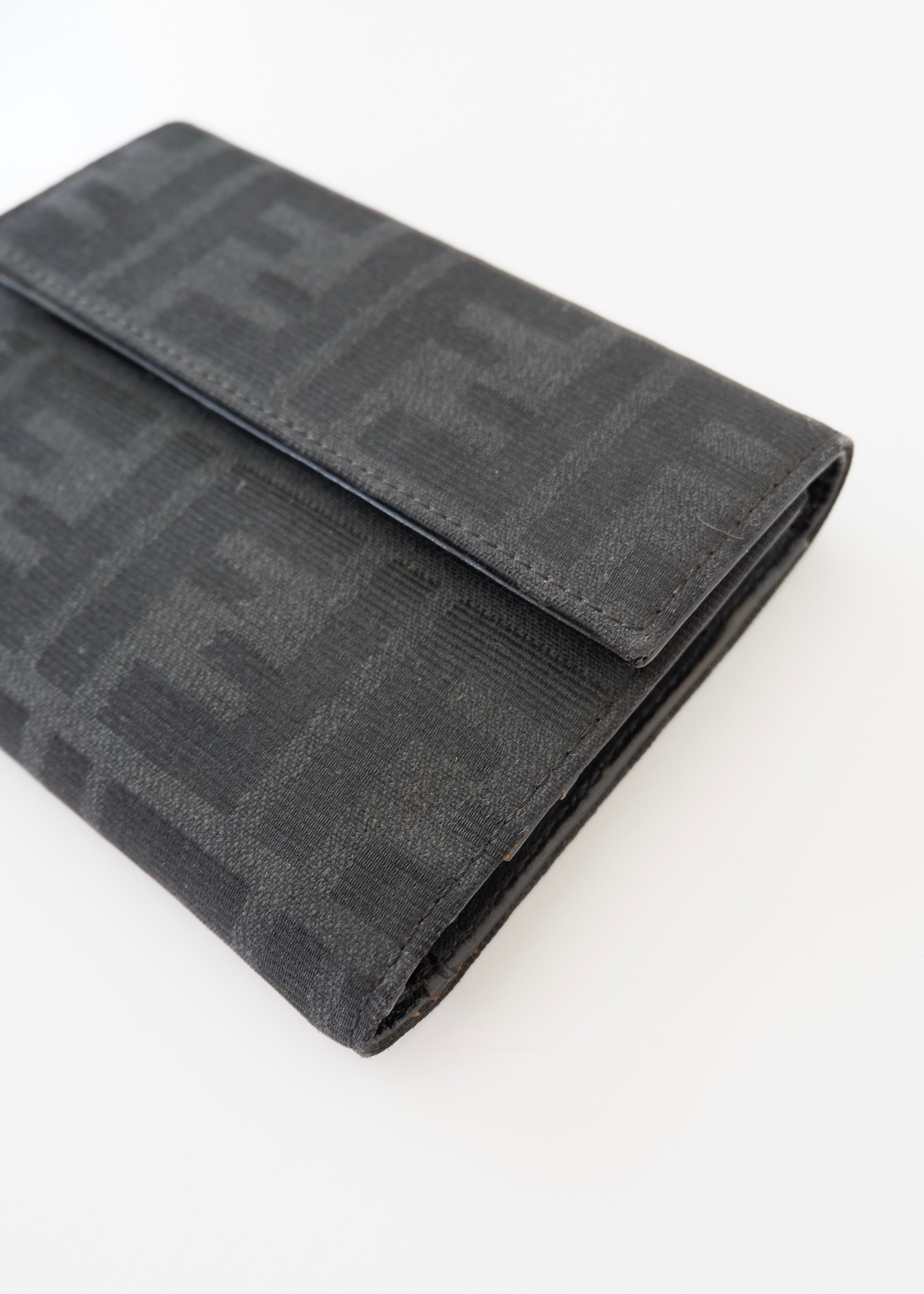 Authentic Preowned FendiBlack Zucca Canvas Bi-Fold Wallet