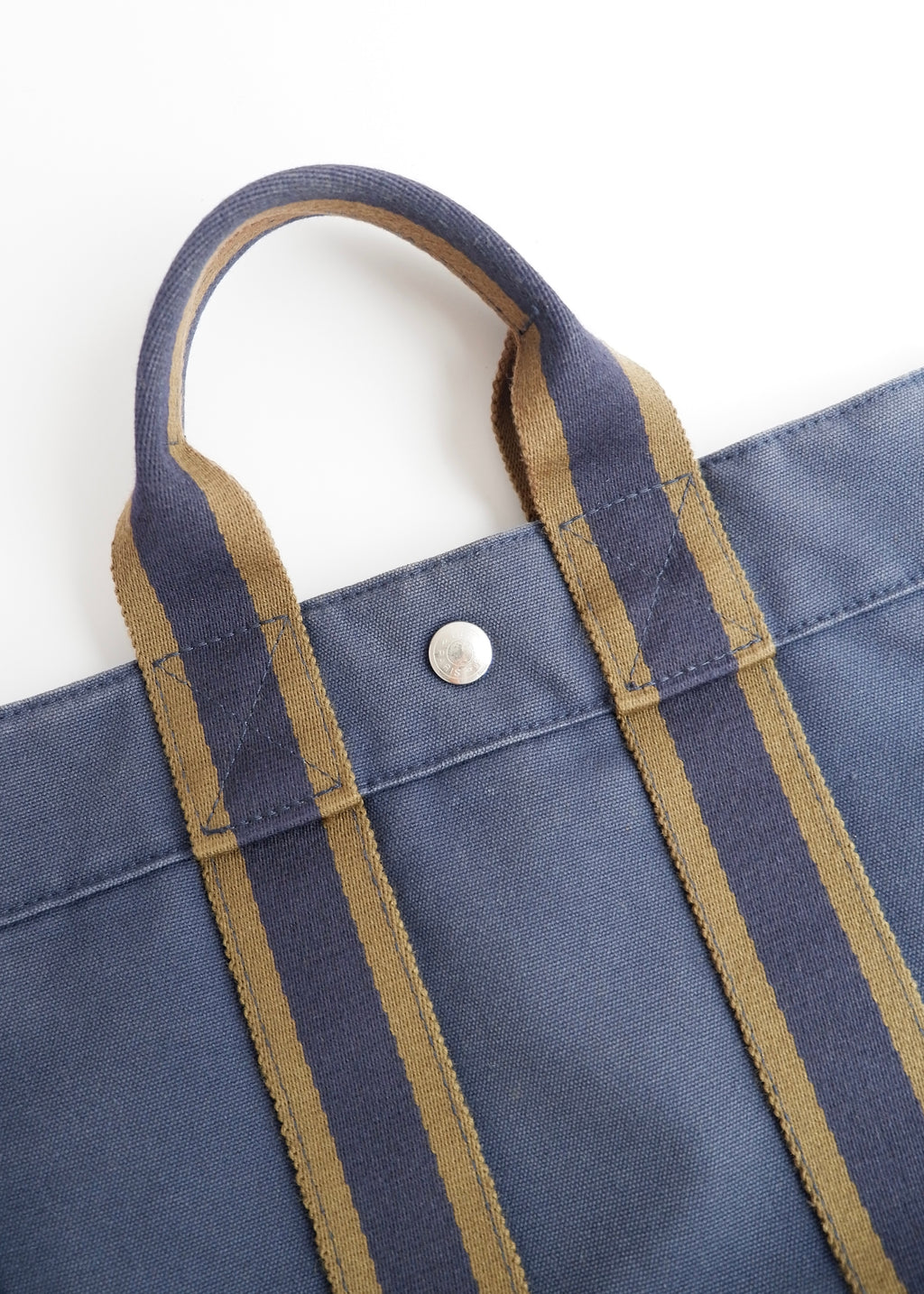 Sac cabas Hermes Fourre Tout PM toile marine authentique d'occasion