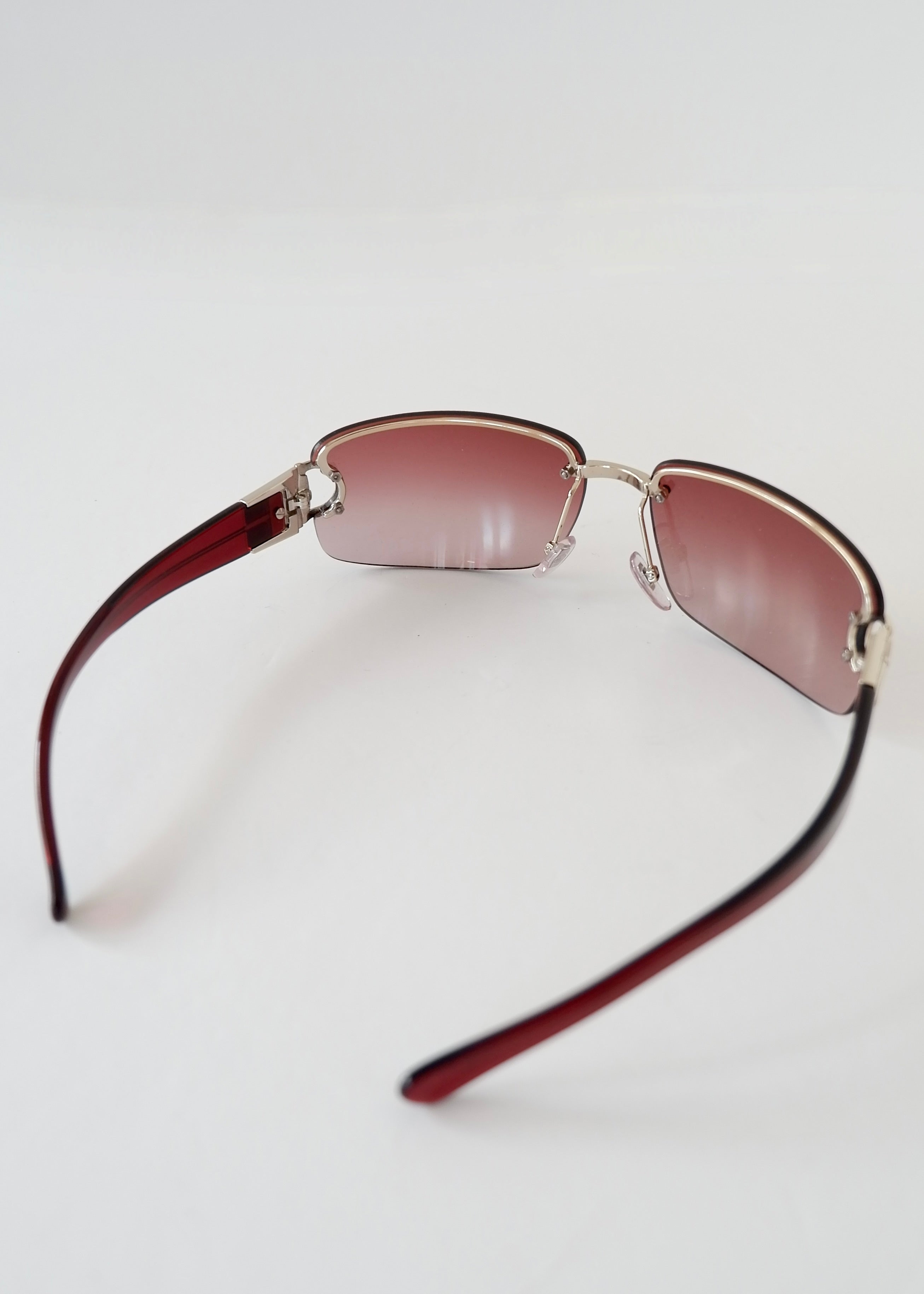 Authentic Preowned Gucci Burgundy Frameless Sunglasses