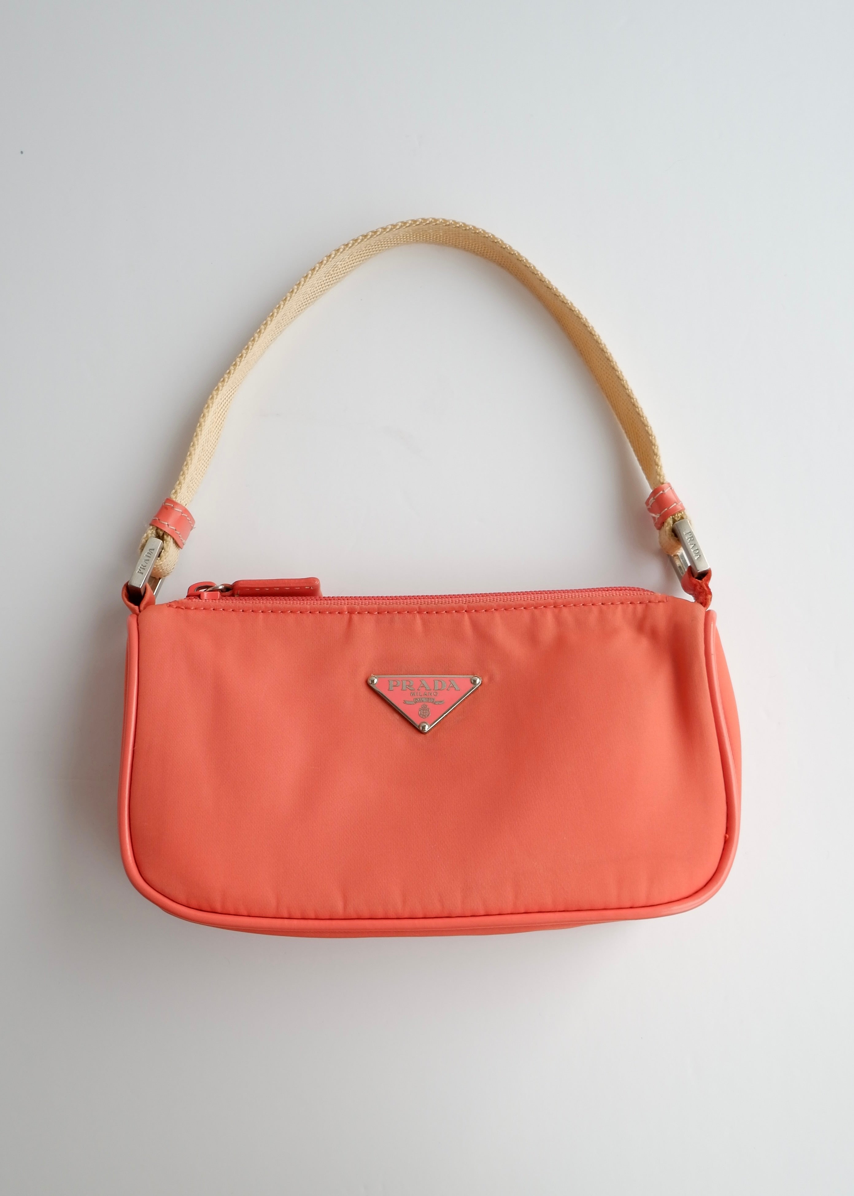 Authentic Preowned Prada Salmon Pink Nylon Shoulder Bag