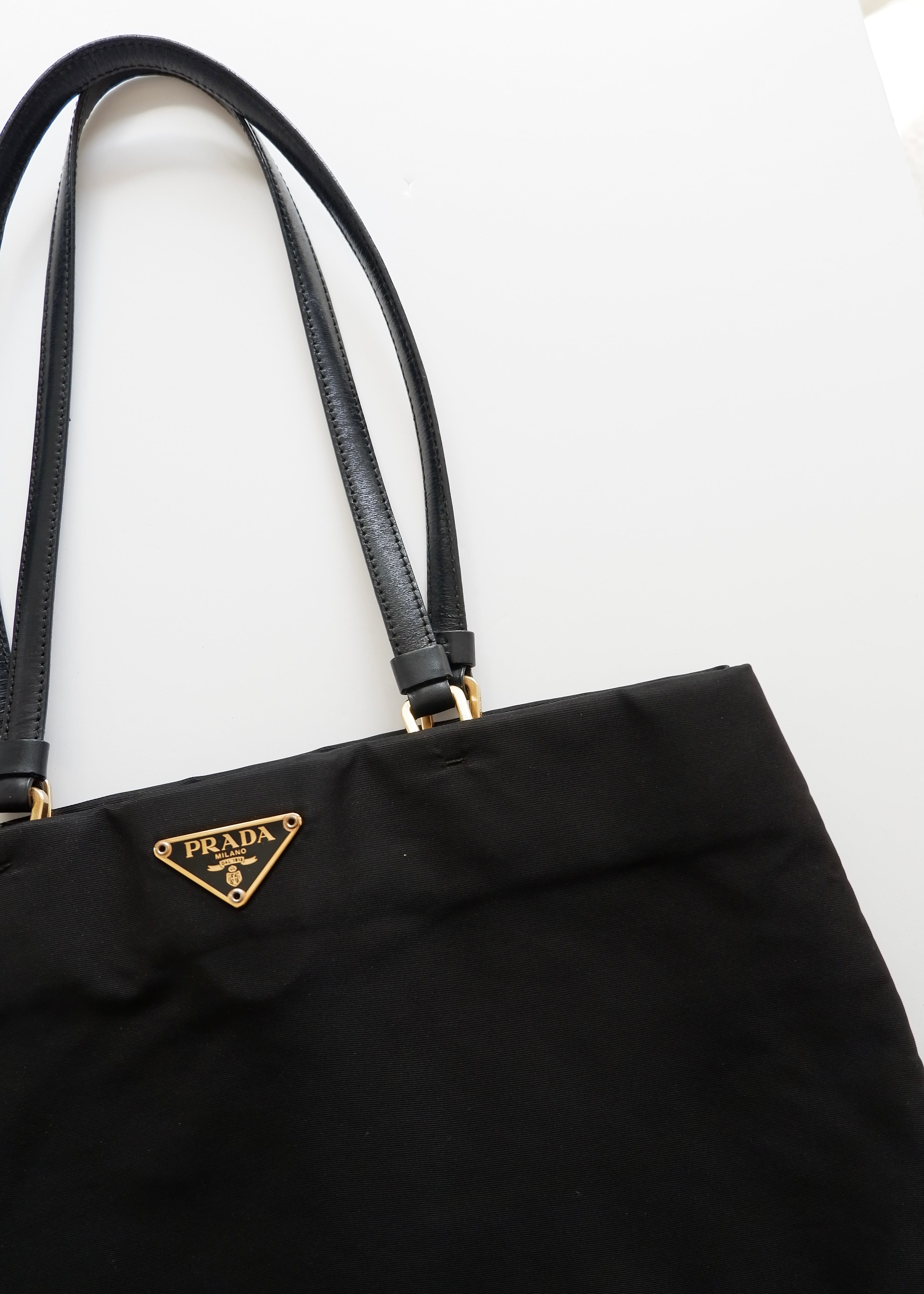 Authentic Preowned Prada Black Nylon Shoulder Tote GHW