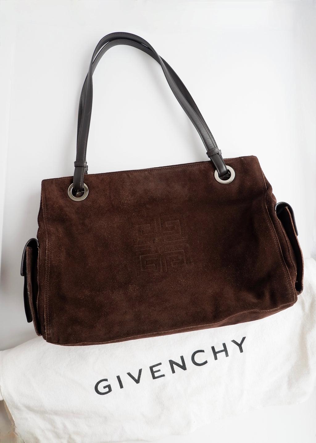 Sac cabas Givenchy en daim marron authentique d'occasion