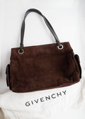 Sac cabas Givenchy en daim marron authentique d'occasion