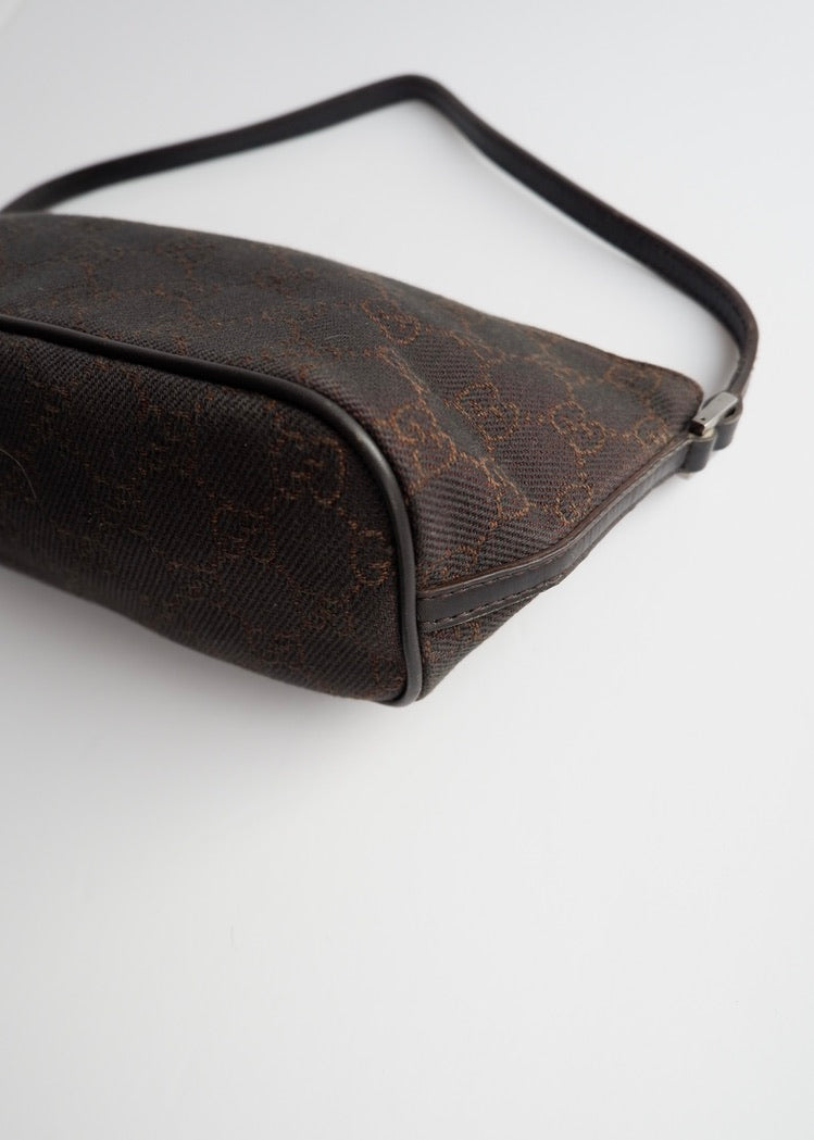 Authentic Preowned Gucci Brown GG Canvas Boat Pochette