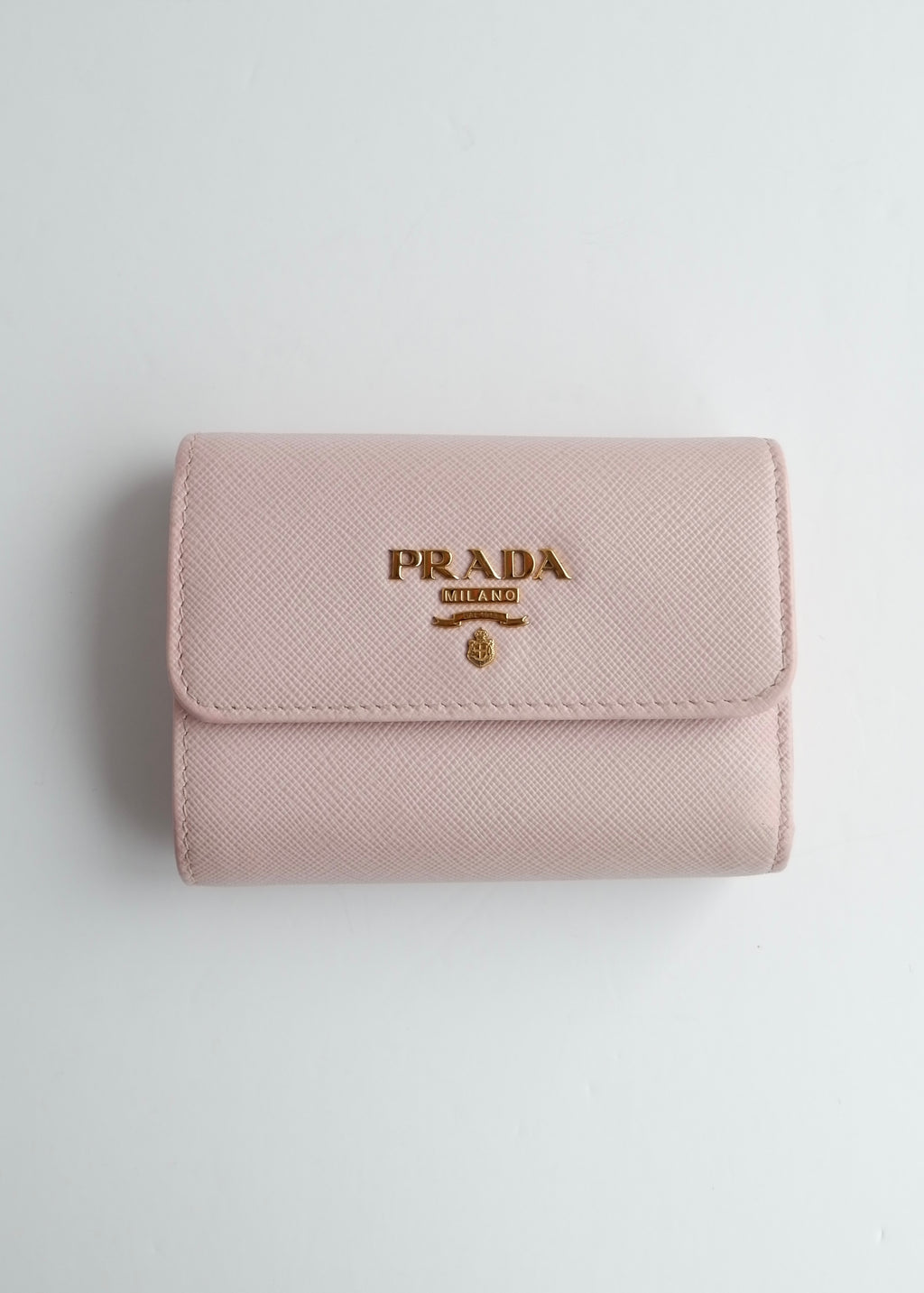 Authentic Preowned Prada Baby Pink Saffiano Leather Bi Fold Wallet