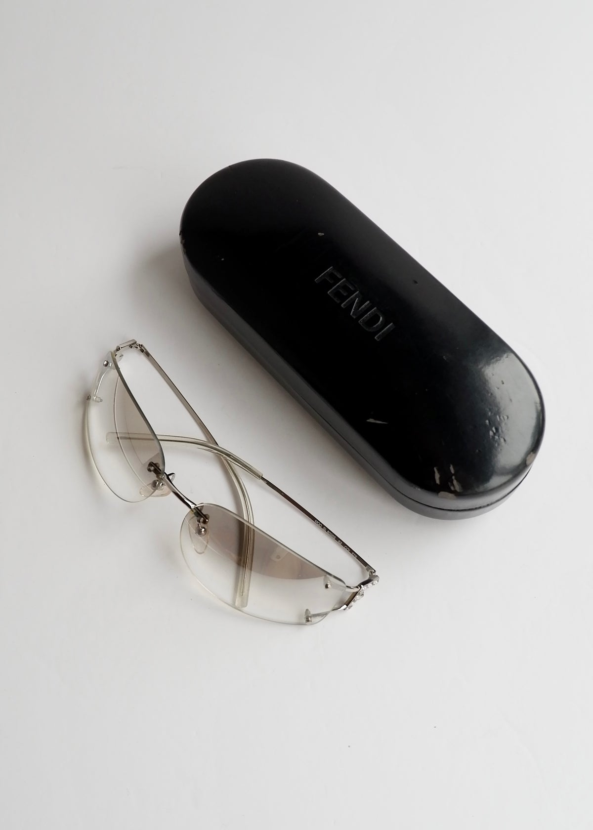 Preowned Fendi Transparent Frame Sunglasses