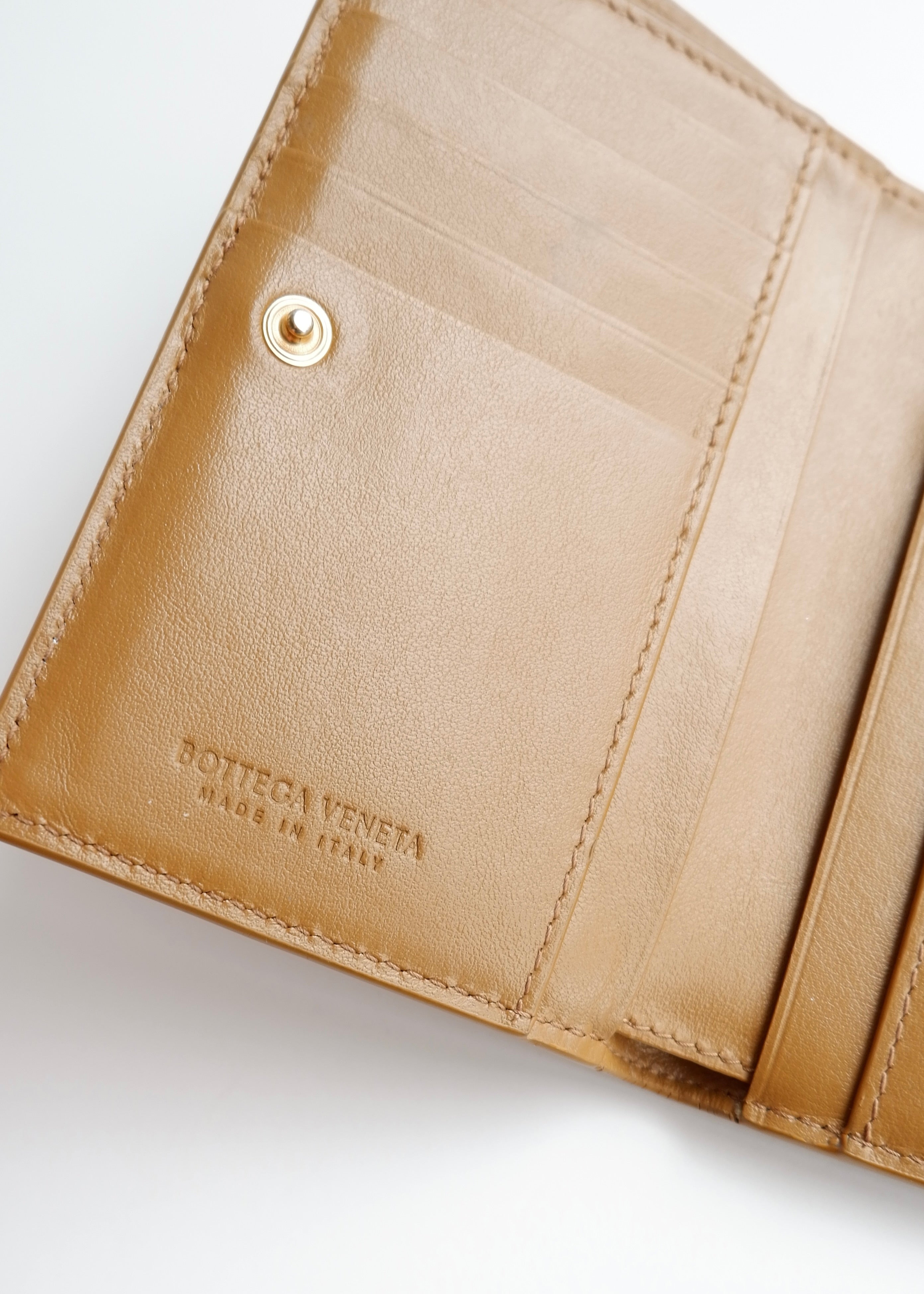 Authentic Preowned Bottega Veneta Brown Leather Bi-Fold Wallet