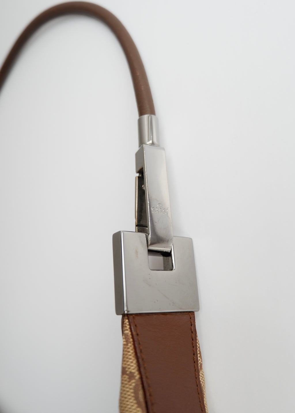 Preowned Gucci Brown GG Canvas Shoulder Bag