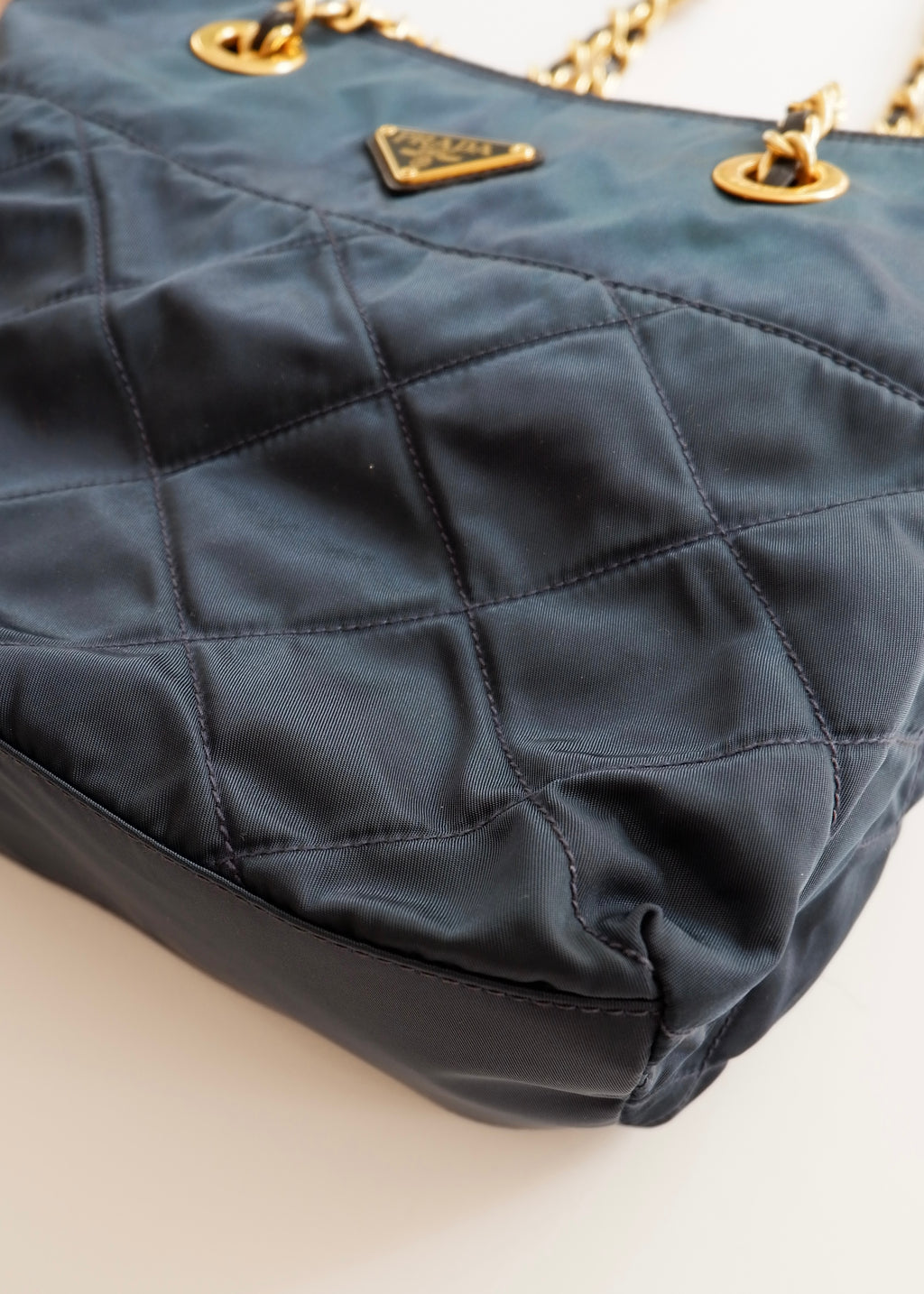 Authentic Preowned Prada Navy Quilted Nylon Shoulder Bag