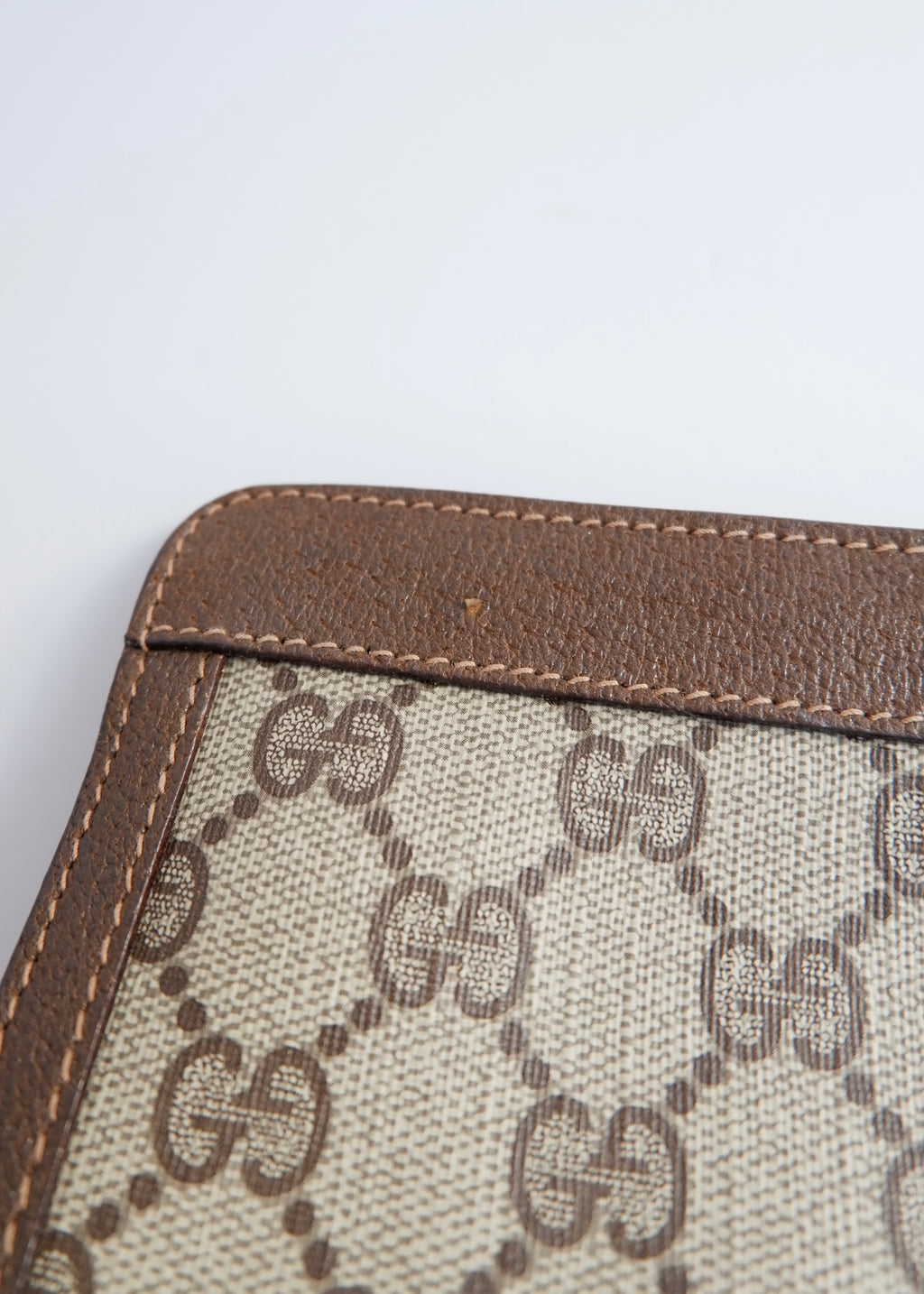 Preowned Vintage Gucci Brown GG Coated Canvas Clutch