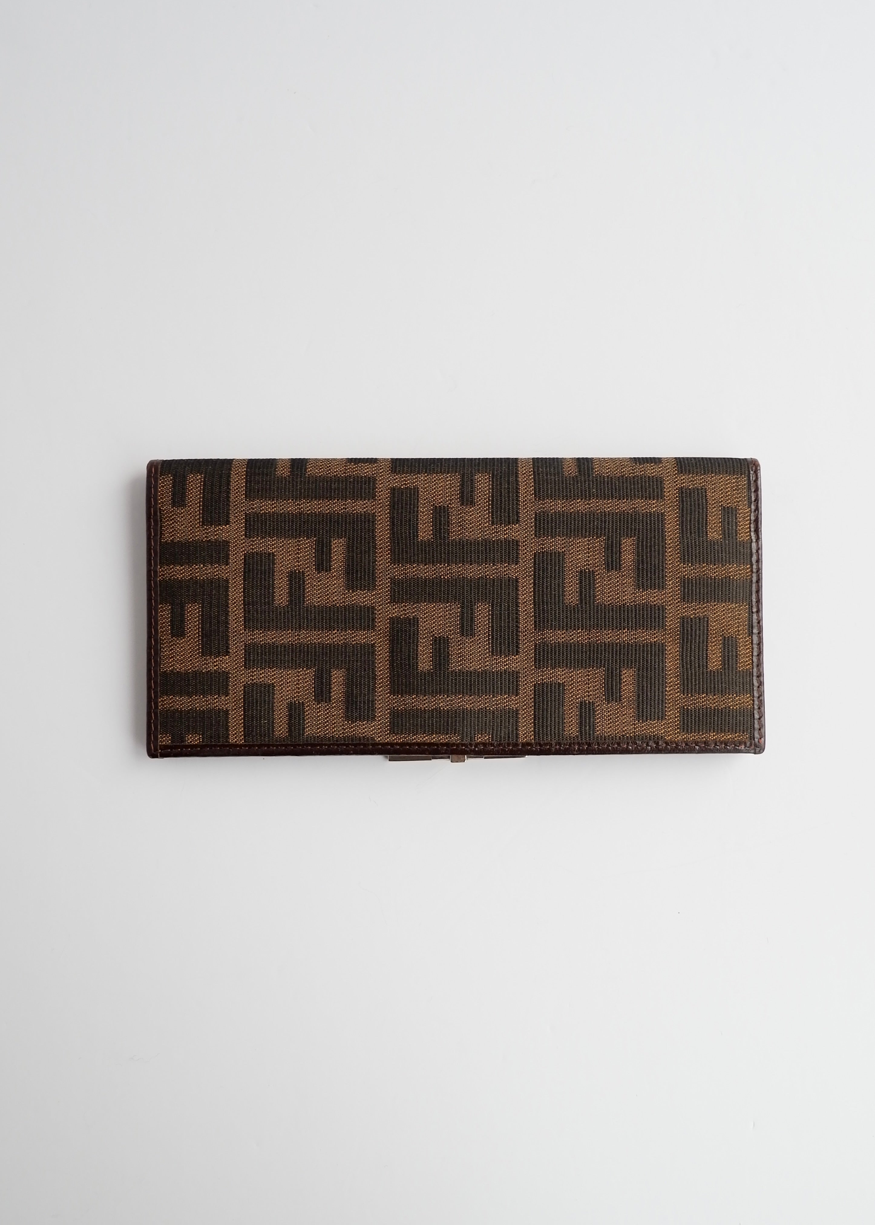Authentic Preowned Vintage Fendi Zucca Long Wallet