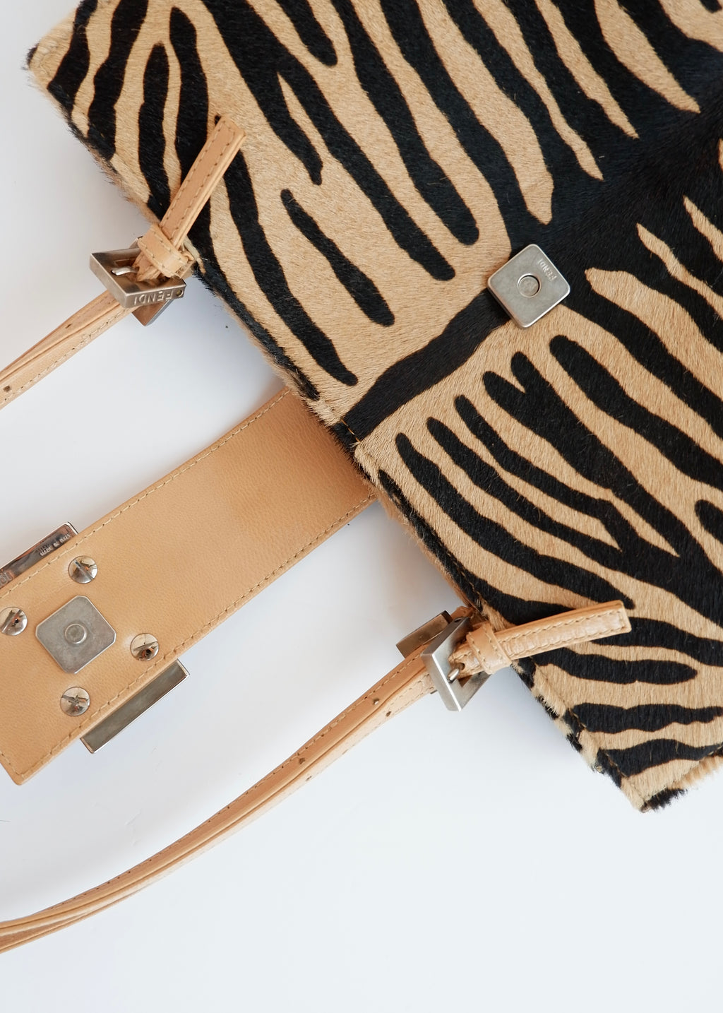 Authentic Preowned Fendi Zebra Print Shoulder Bag