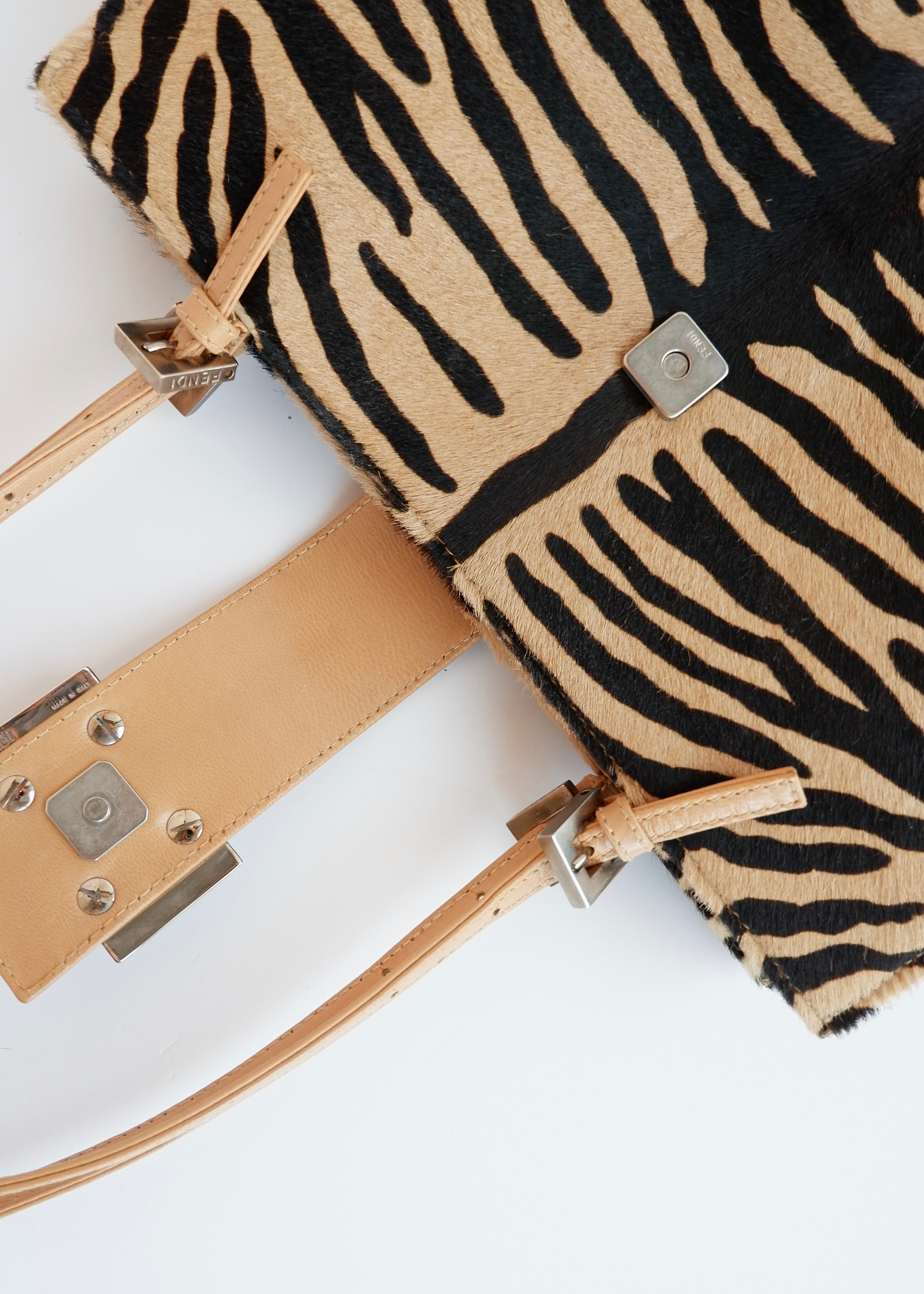 Authentic Preowned Fendi Zebra Print Shoulder Bag