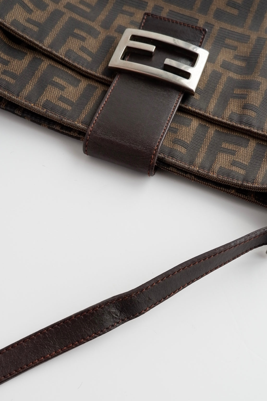 Authentic Preowned Fendi Brown Zucca Shoulder Bag