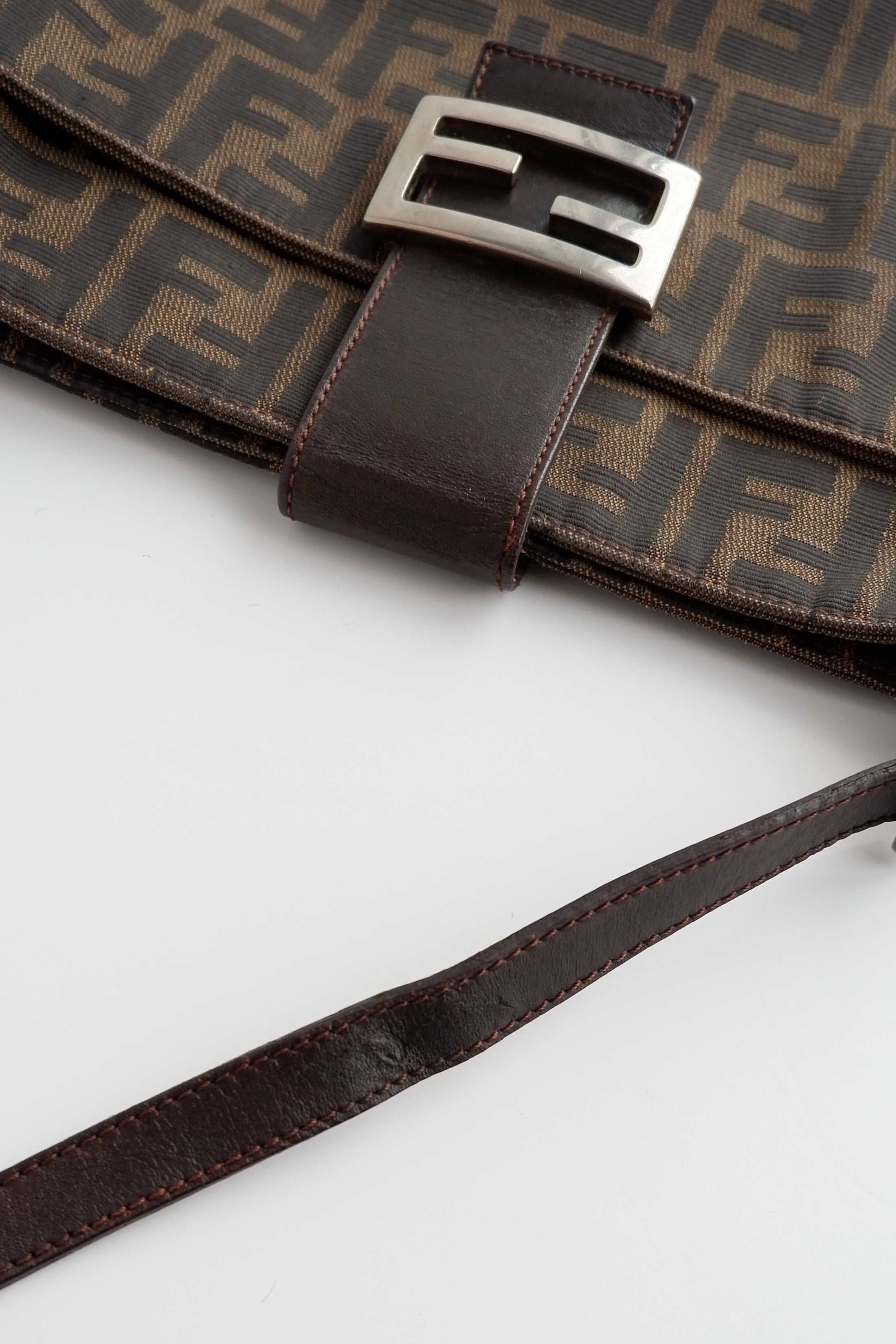 Authentic Preowned Fendi Brown Zucca Shoulder Bag