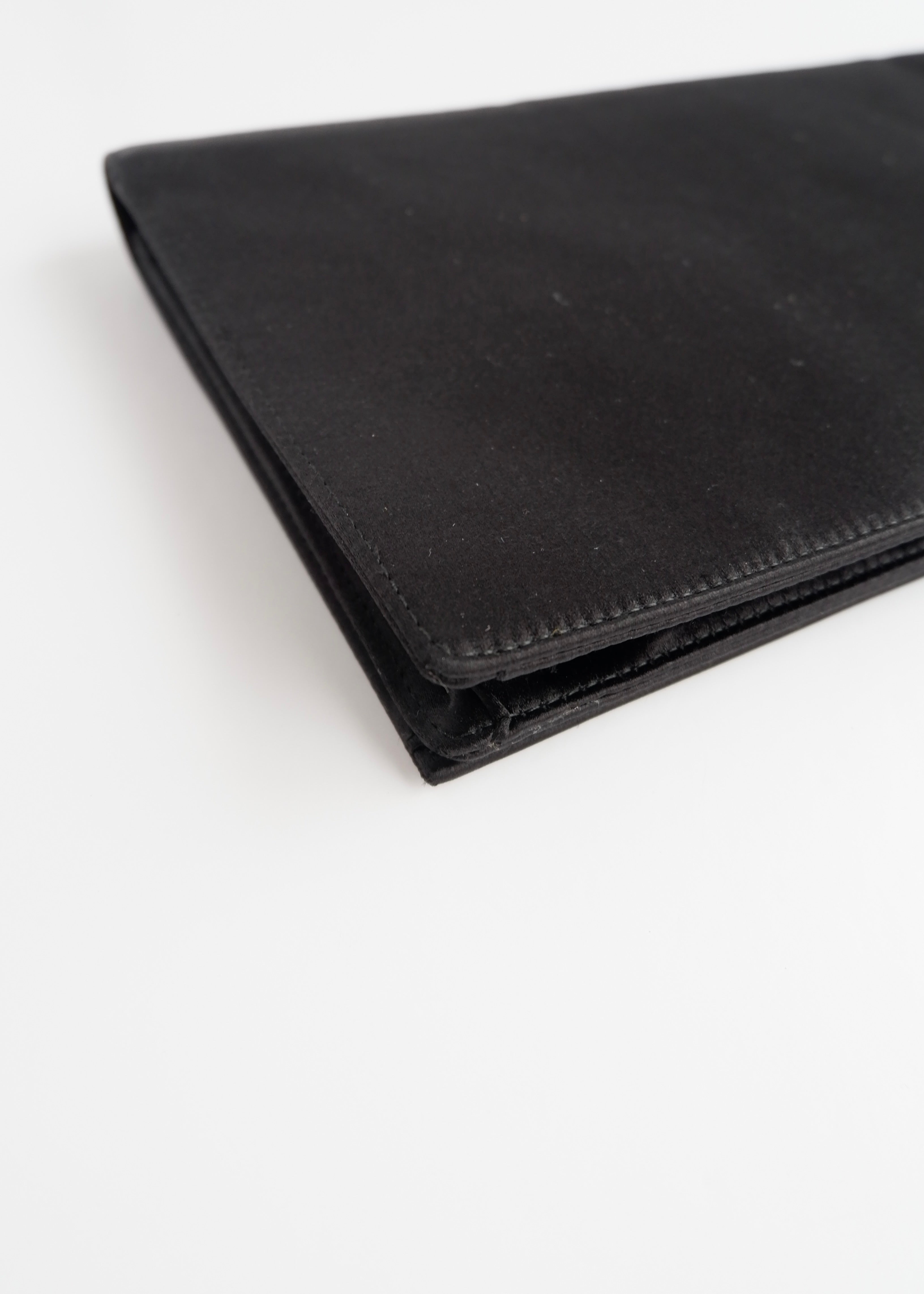 Authentic Preowned Prada Black Satin Clutch