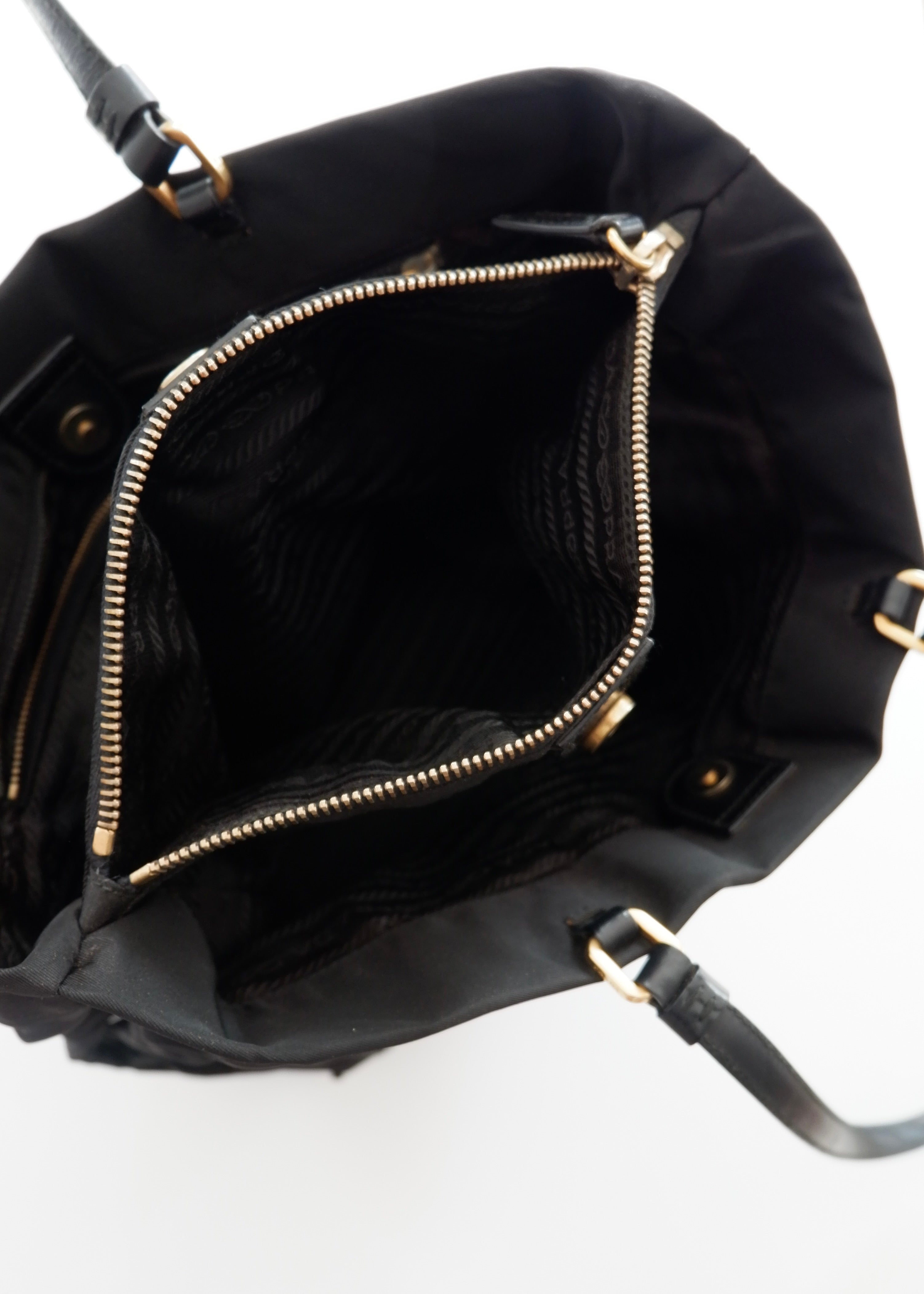 Authentic Preowned Prada Black Nylon Shoulder Tote GHW