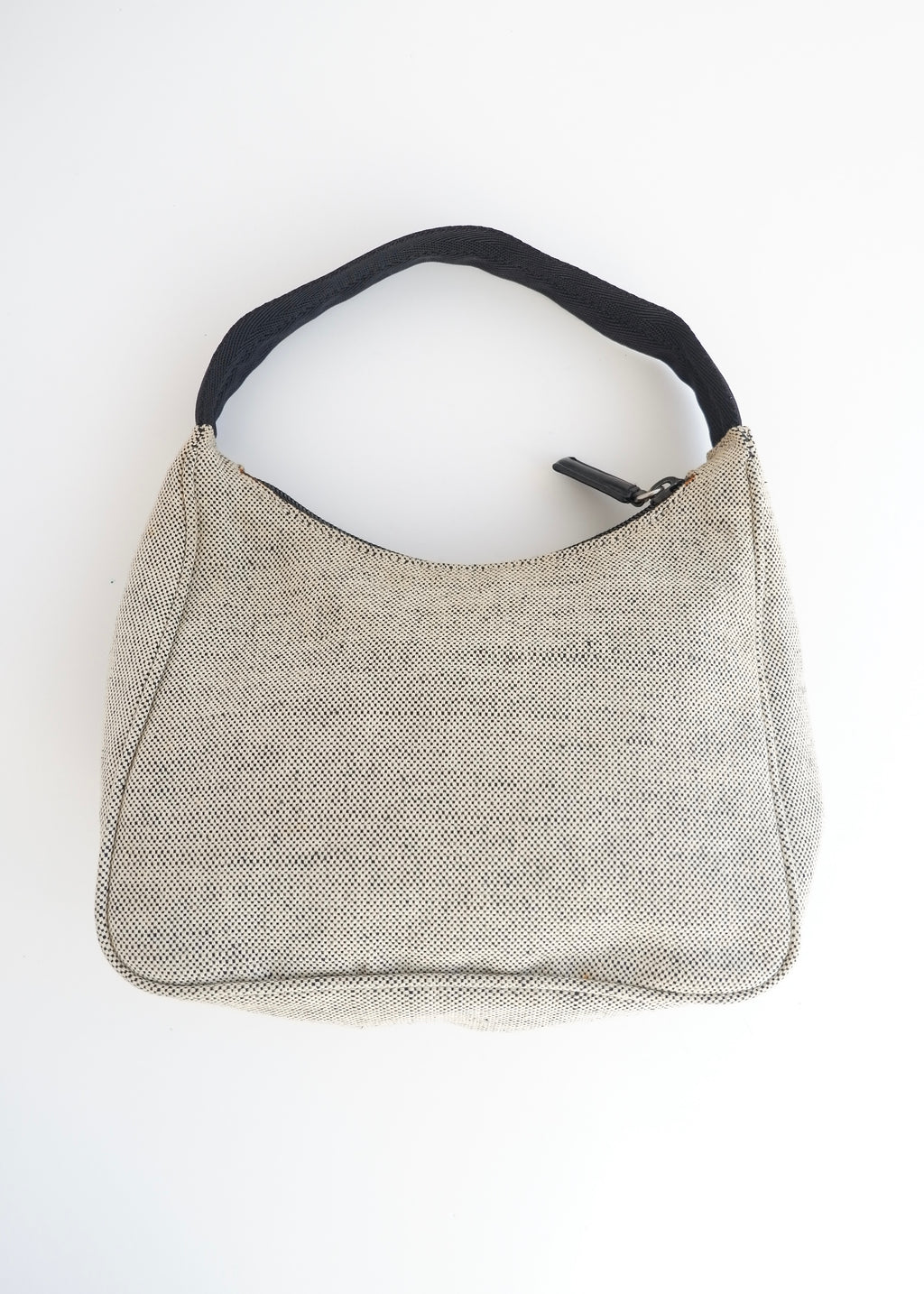 Authentic Preowned Prada Grey Canvas Shoulder Bag