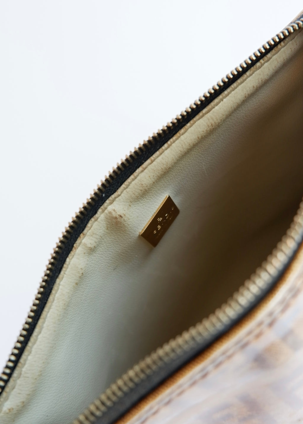 Authentic Preowned Fendi Brown Zucchino Micro Handbag