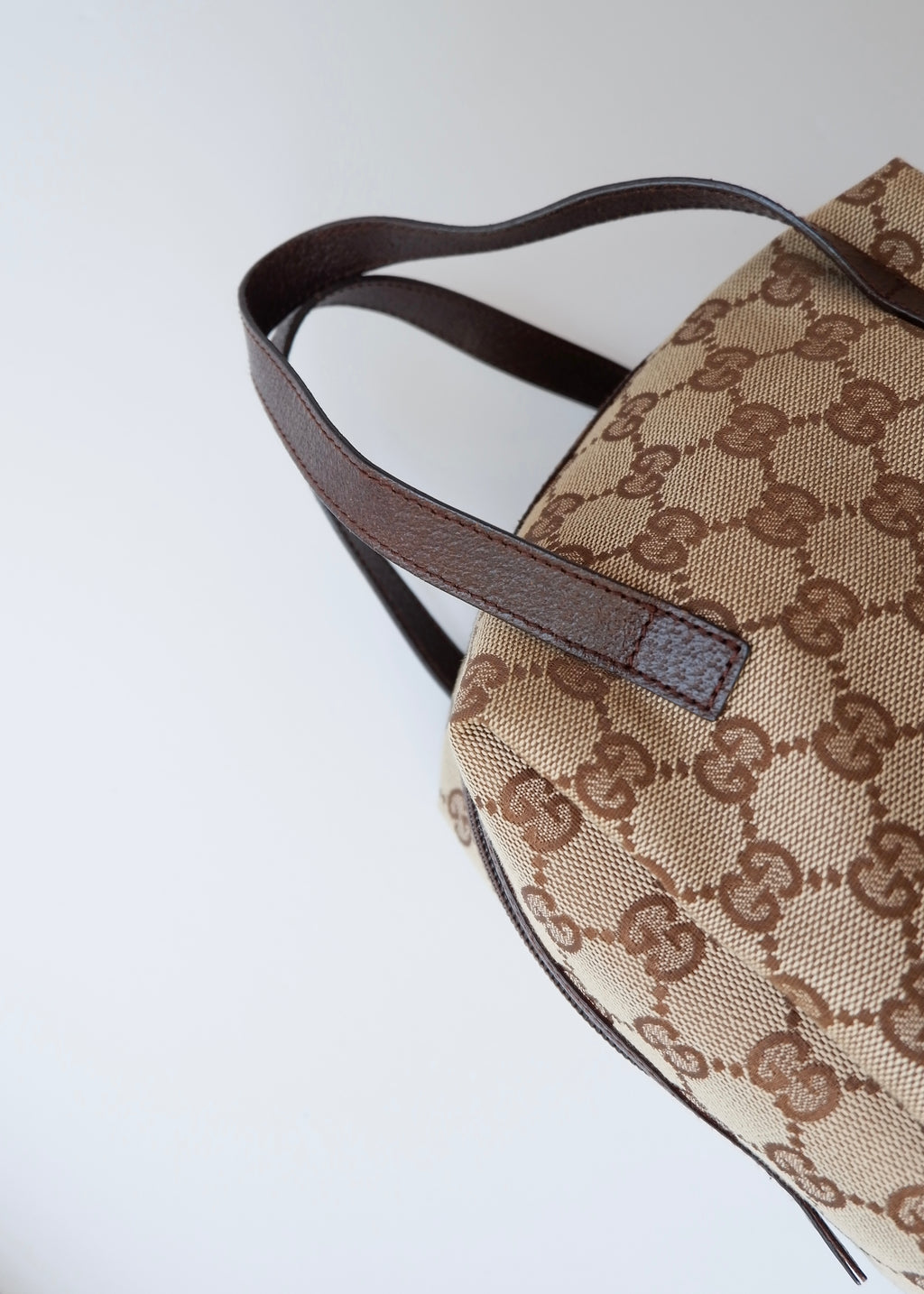 Preowned Gucci Brown GG Canvas Tofu Handbag