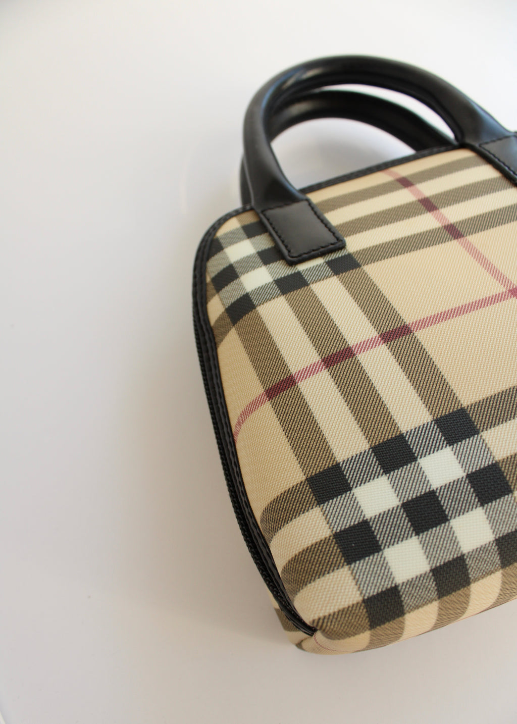Authentic Preowned Burberry Beige Nova Check Mini Top Handle Bag