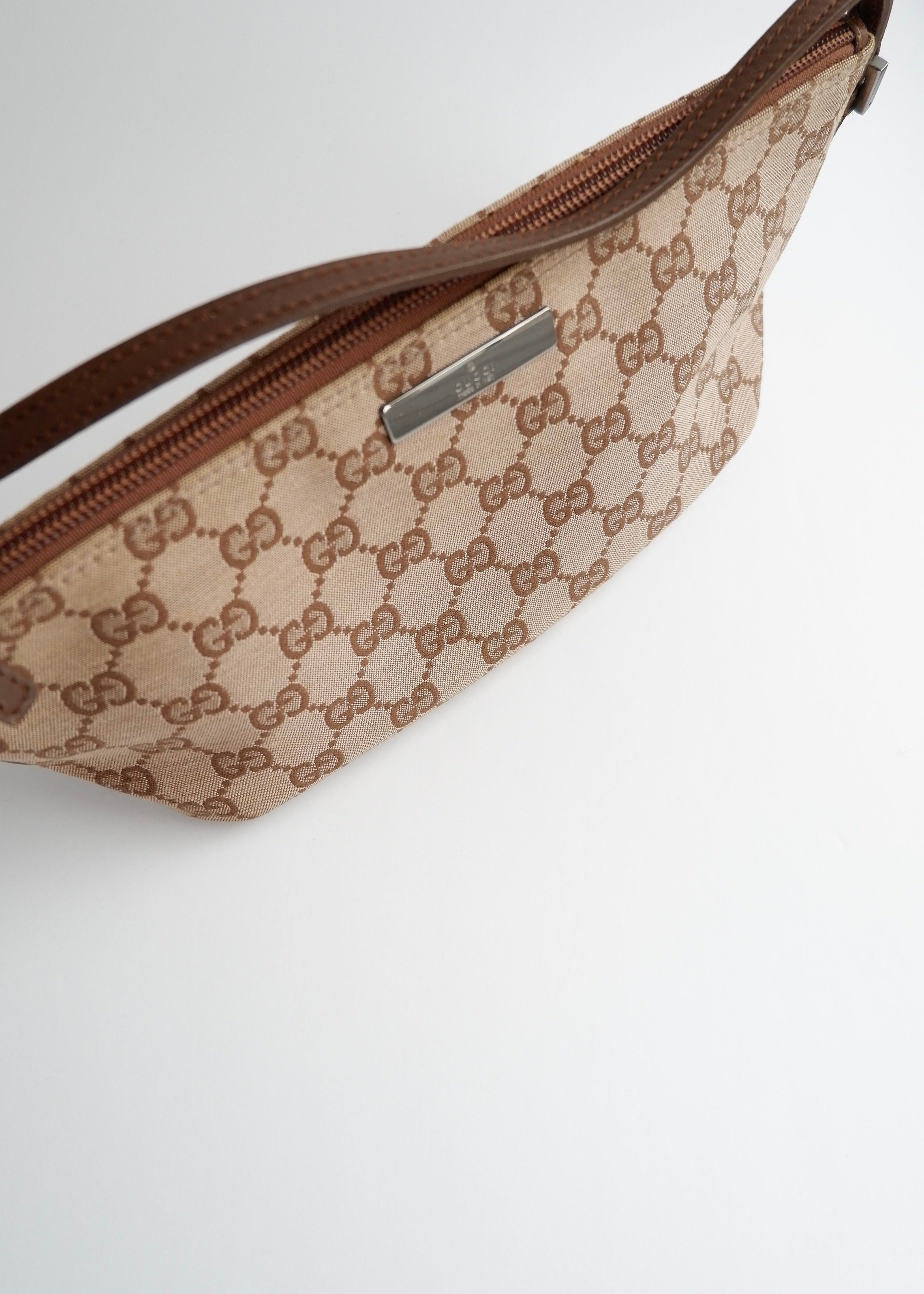 Authentic Preowned Gucci Brown GG Canvas Boat Pochette