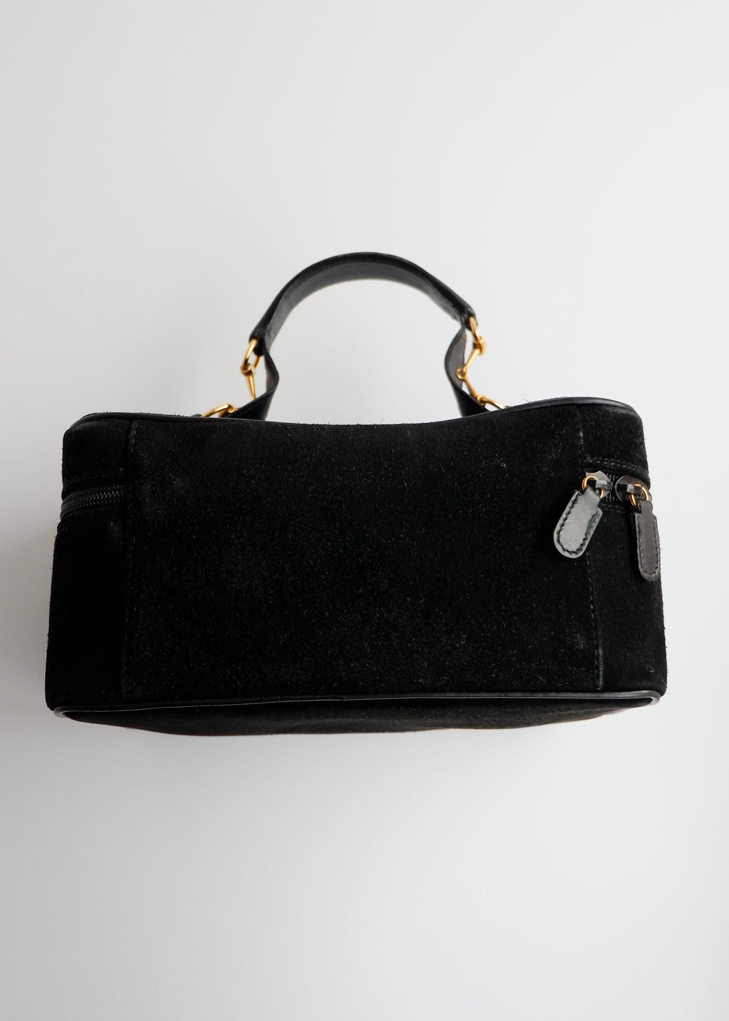 Authentic Preowned Vintage Gucci Black Suede Vanity Bag