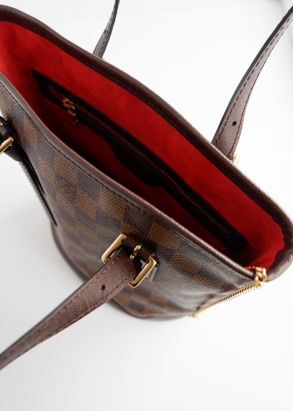Authentic Preowned Louis Vuitton Damier Ebene Marais Bucket Bag