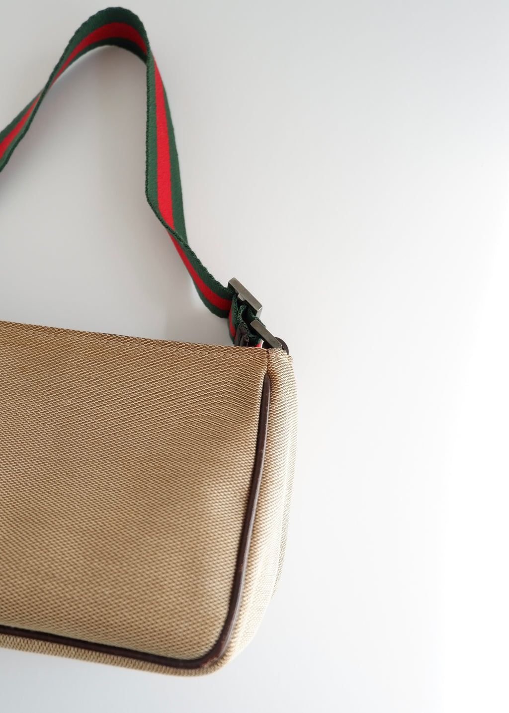 Authentic Preowned Gucci Beige Sherry Line Shoulder Bag