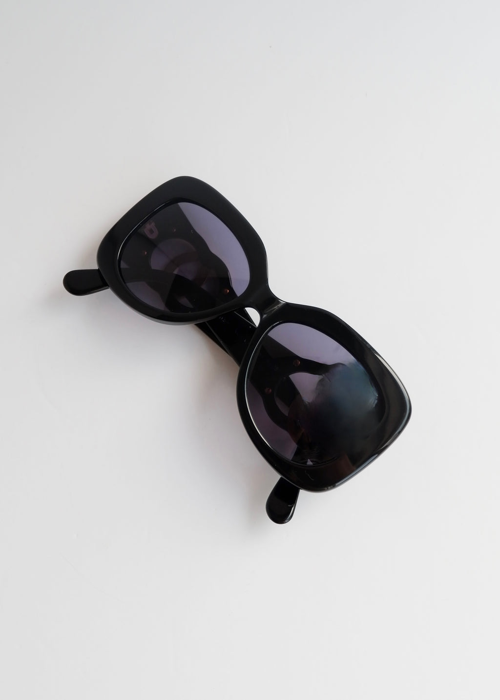 Preowned Chanel Black Acetate Oversized Square Frame Sunglasses