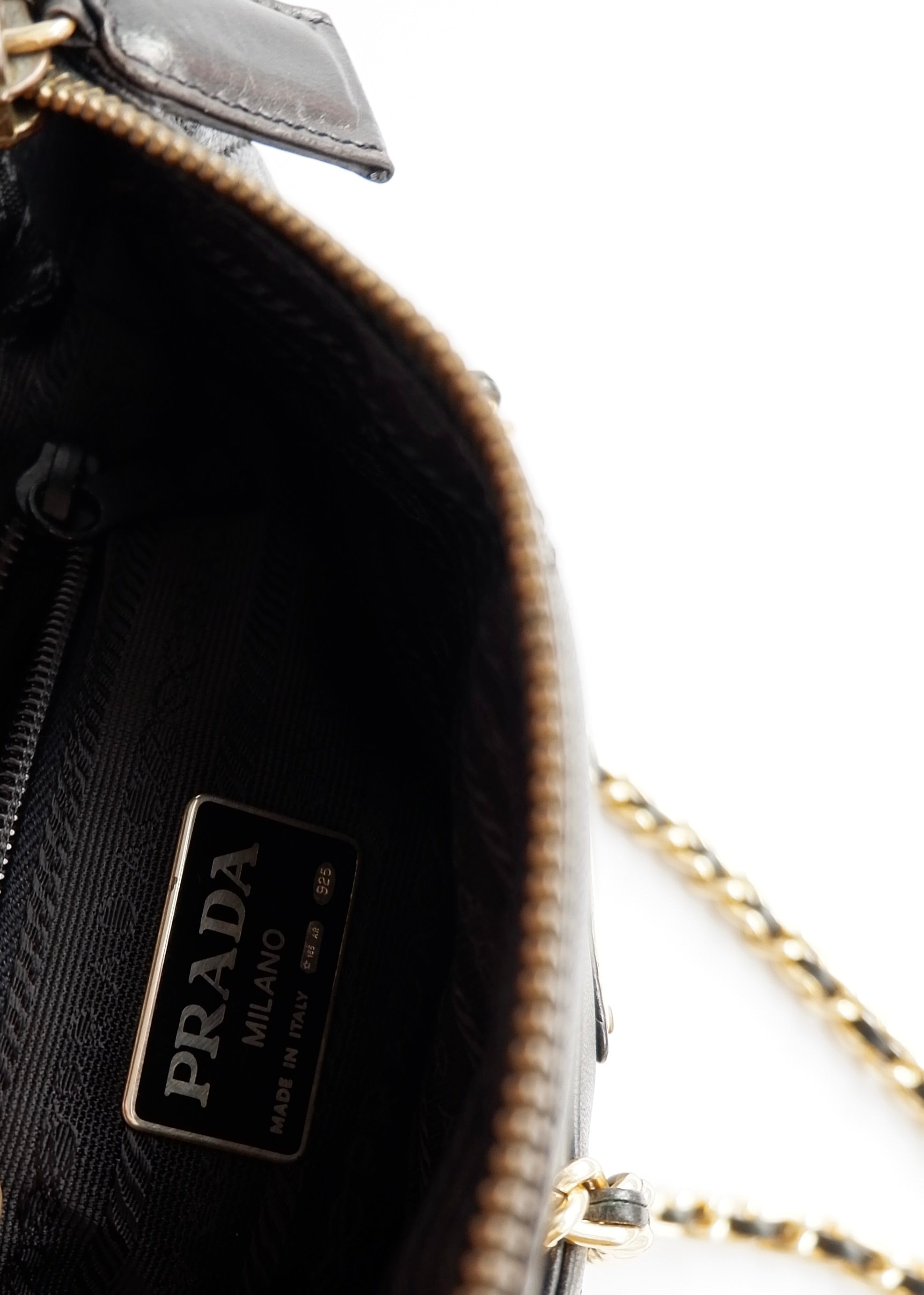 Authentic Preowned Prada Black Quilted Leather Chain Shoulder Bag