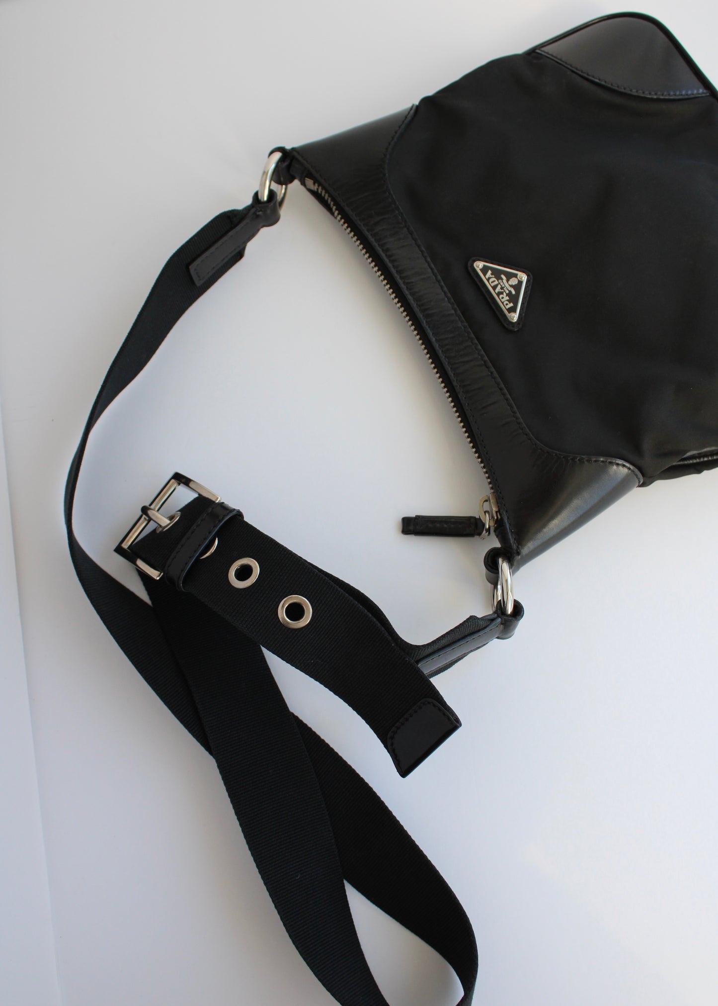 Authentic Preowned Prada Black Nylon/Leather Crossbody Bag