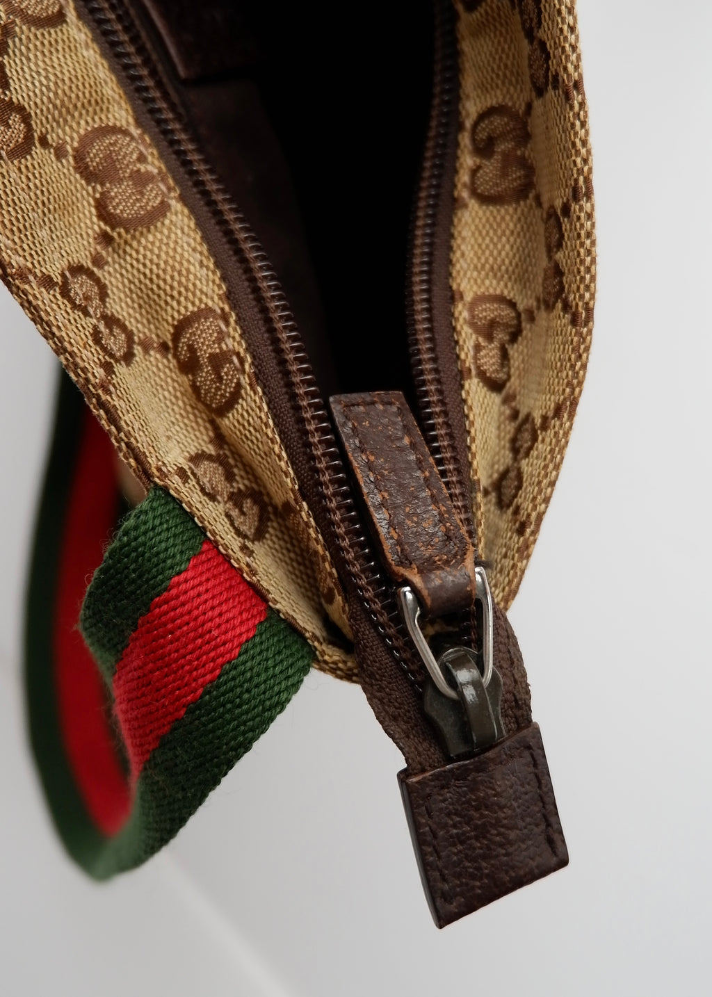 Authentic Preowned Gucci GG Canvas Sherry Line Crossbody Bag