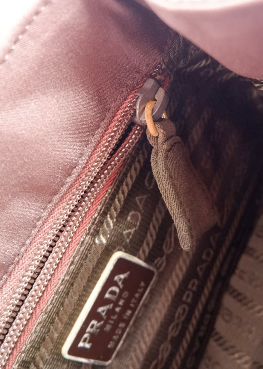 Authentic Preowned Prada Nylon Brown Nylon Top Handle Bag