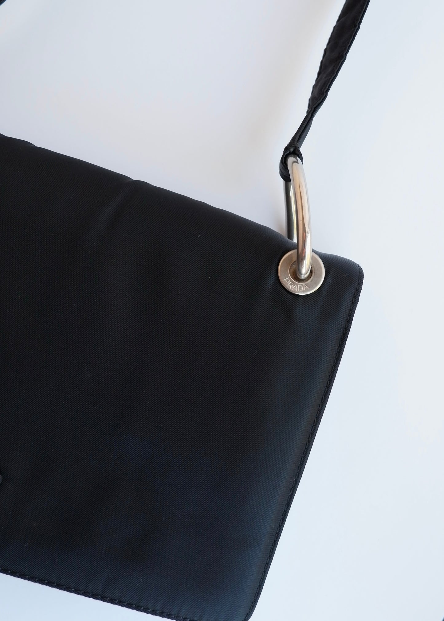 Authentic Preowned Prada Black Nylon Hobo Shoulder Bag