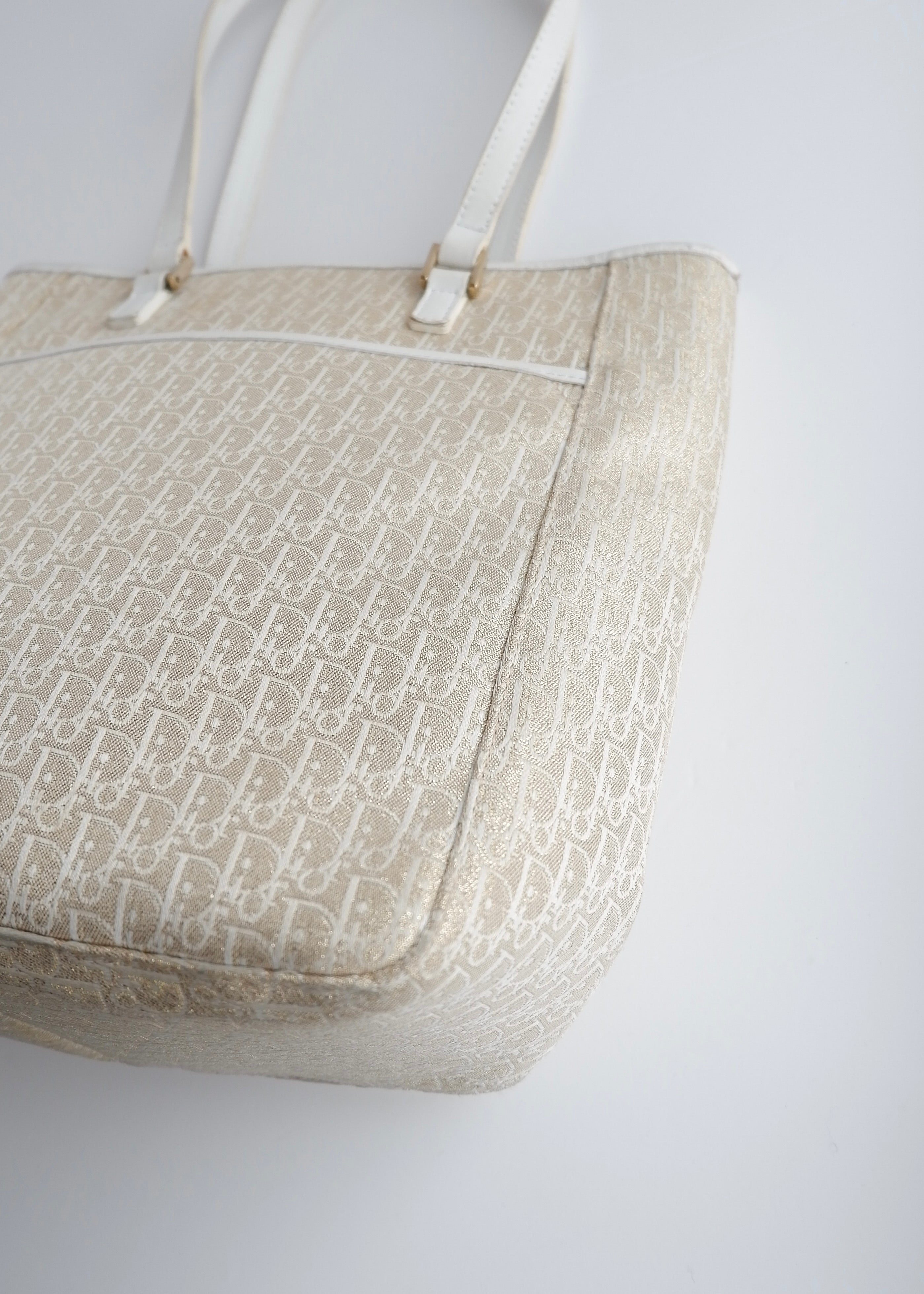 Authentic Preowned Dior Champagne Sparkle Trotter Tote Bag